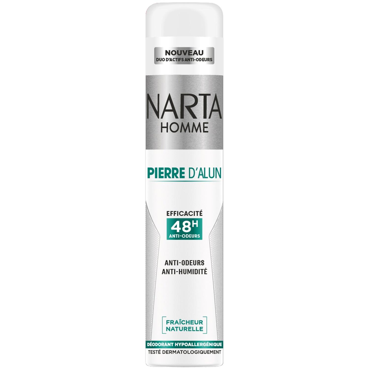 NARTA Homme Pierre D'Alun Déodorant spray 48H fraicheur naturelle 200ml