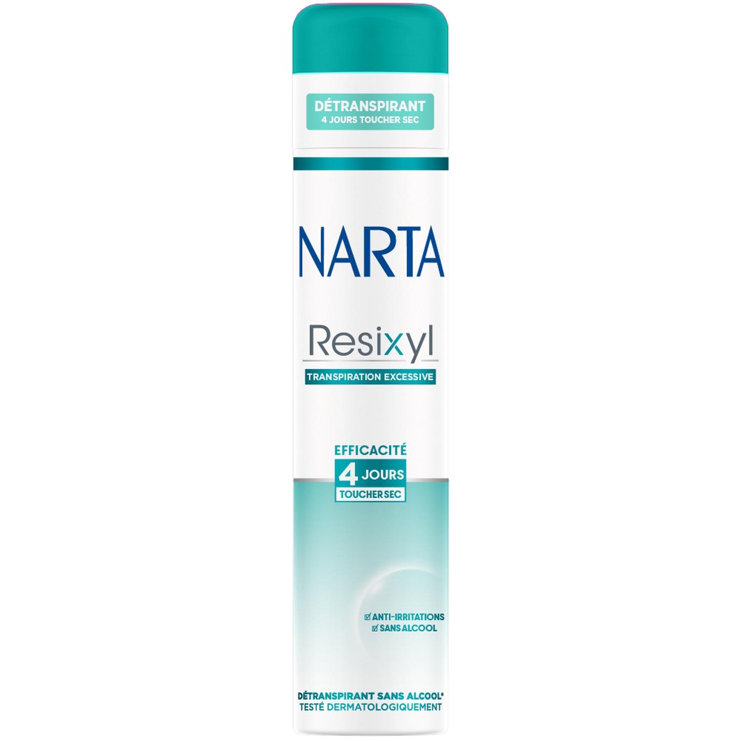 NARTA Détranspirant Resixyl 4 jours toucher sec sans alcool 200ml