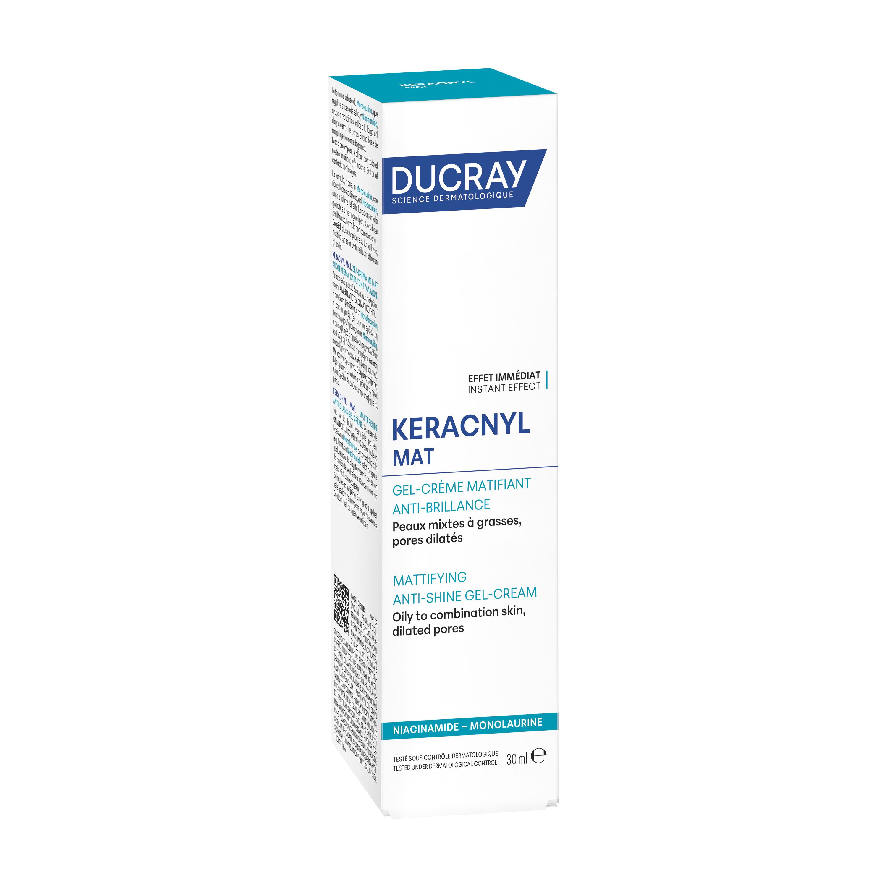 DUCRAY Keracnyl Gel-crème matifiant anti-brillance peaux mixtes à grasses 30ml