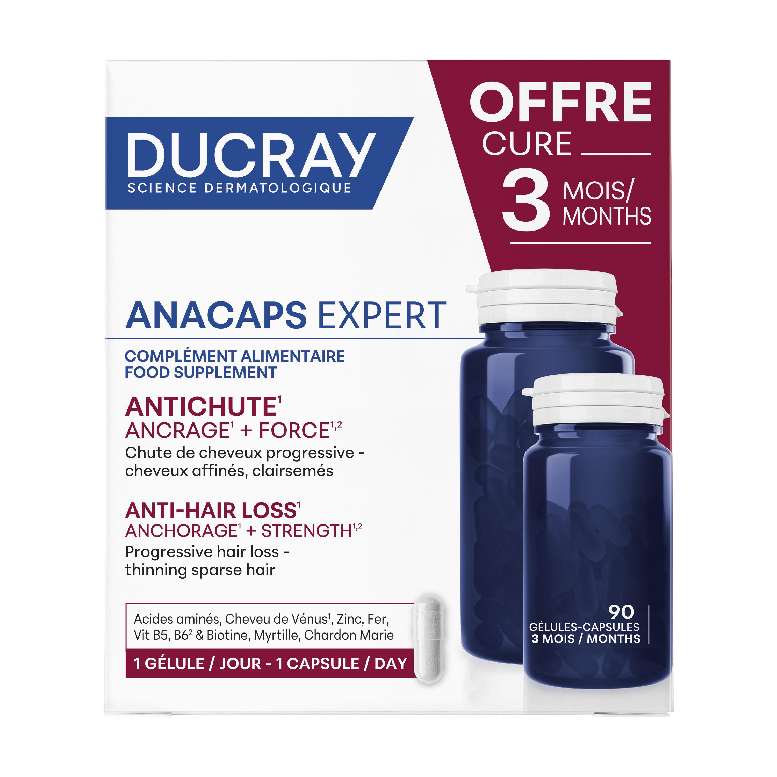 DUCRAY Anacaps Expert complément alimentaire antichute 90 pièces