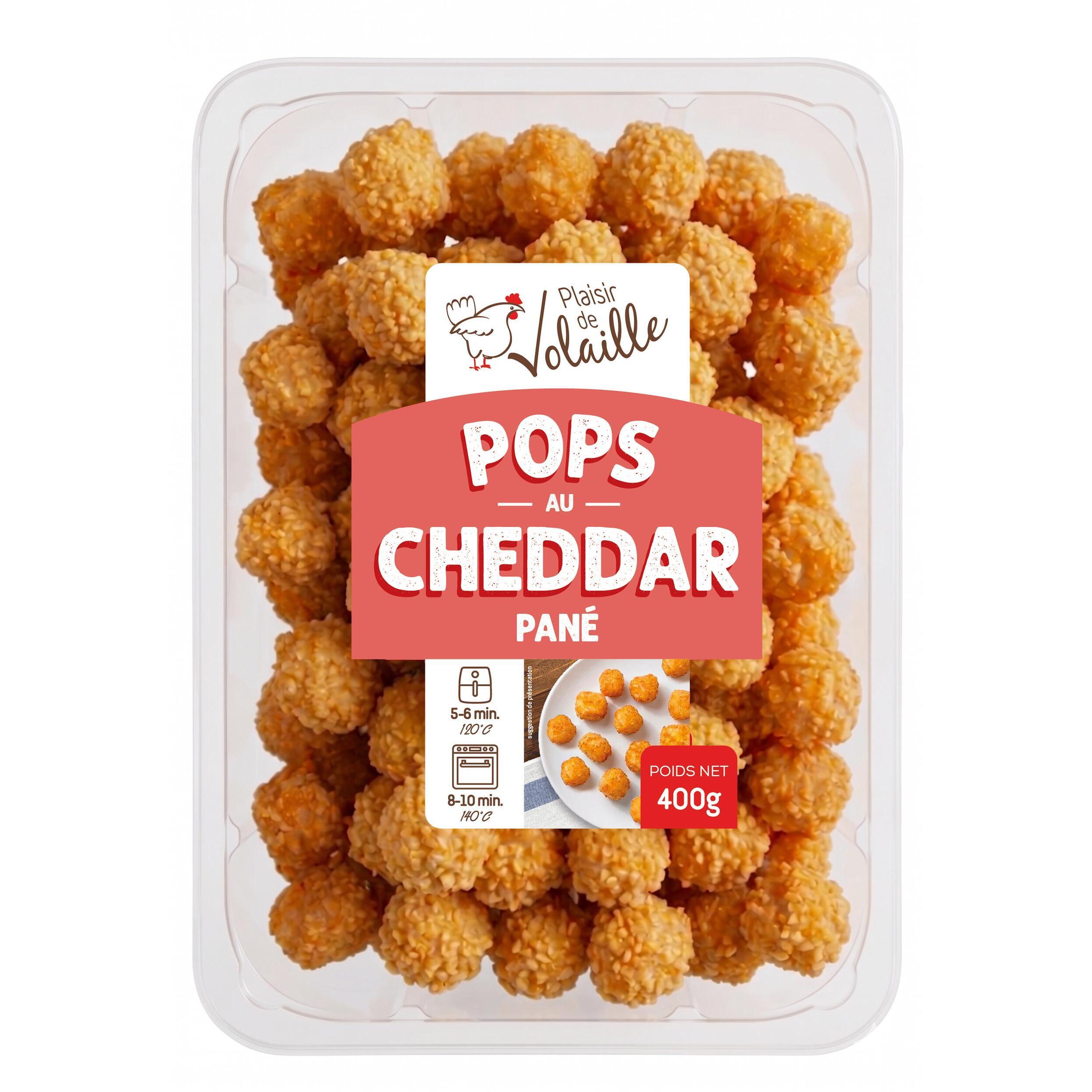 PLAISIR DE VOLAILLE Pops au cheddar pané 400g