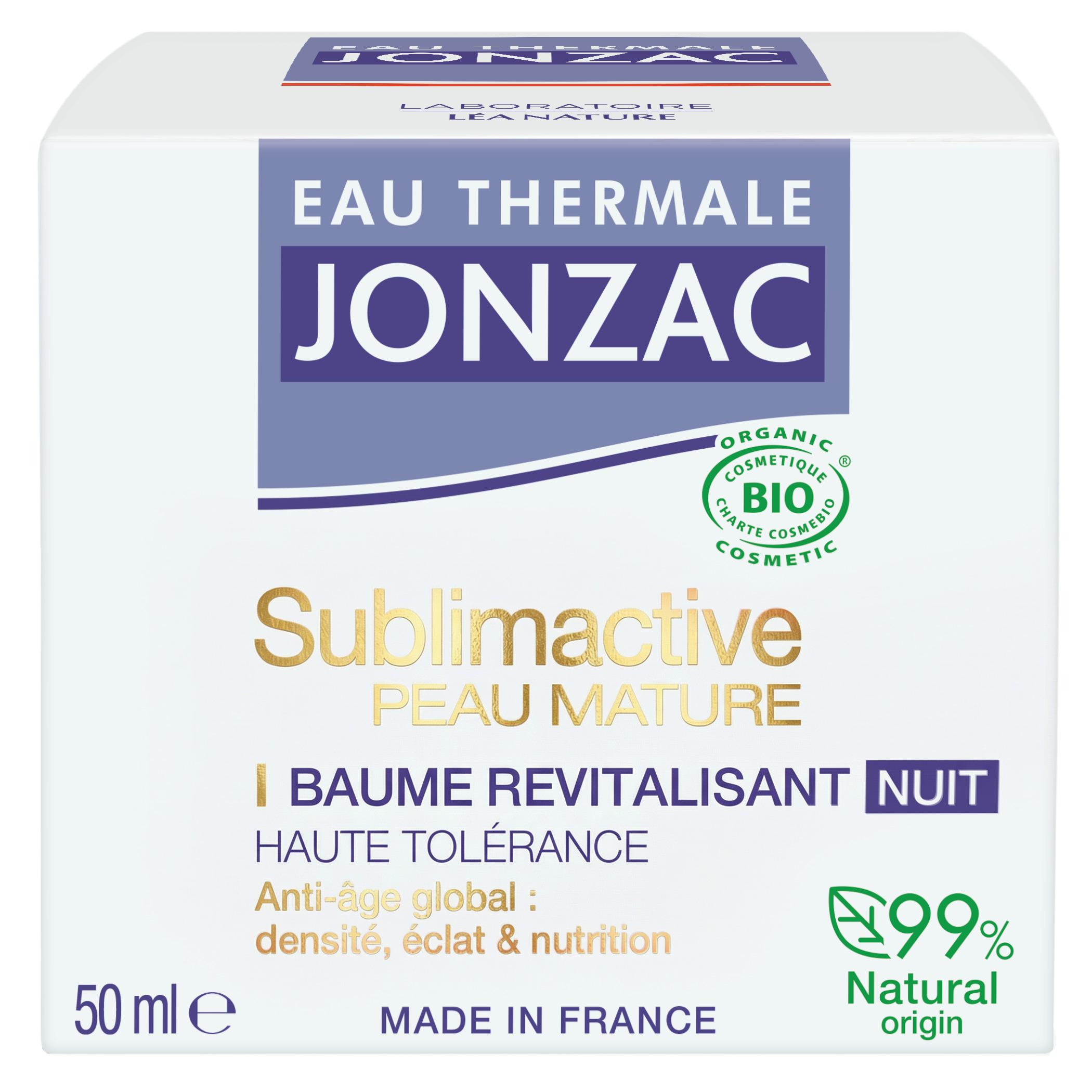 EAU THERMALE JONZAC Sublimactive peau mature Baume revitalisant nuit bio 50ml