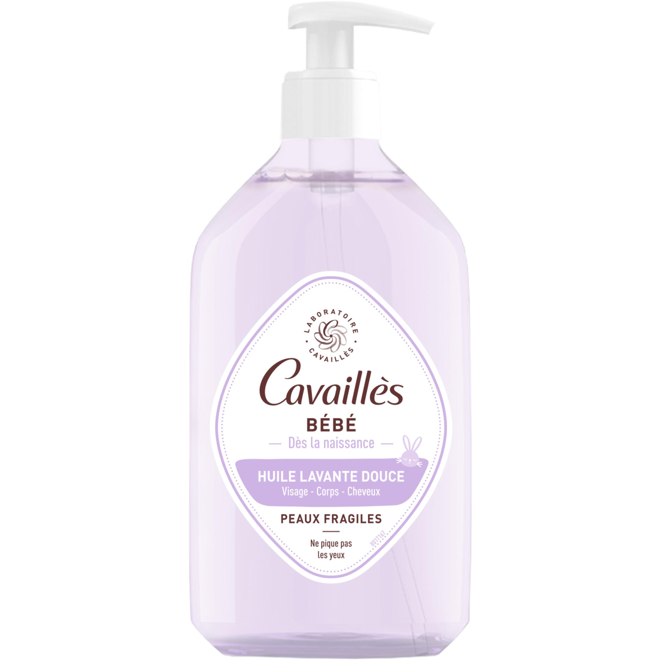 ROGE CAVAILLES Huile lavante douce bébé visage corps et cheveux sans savon 1l