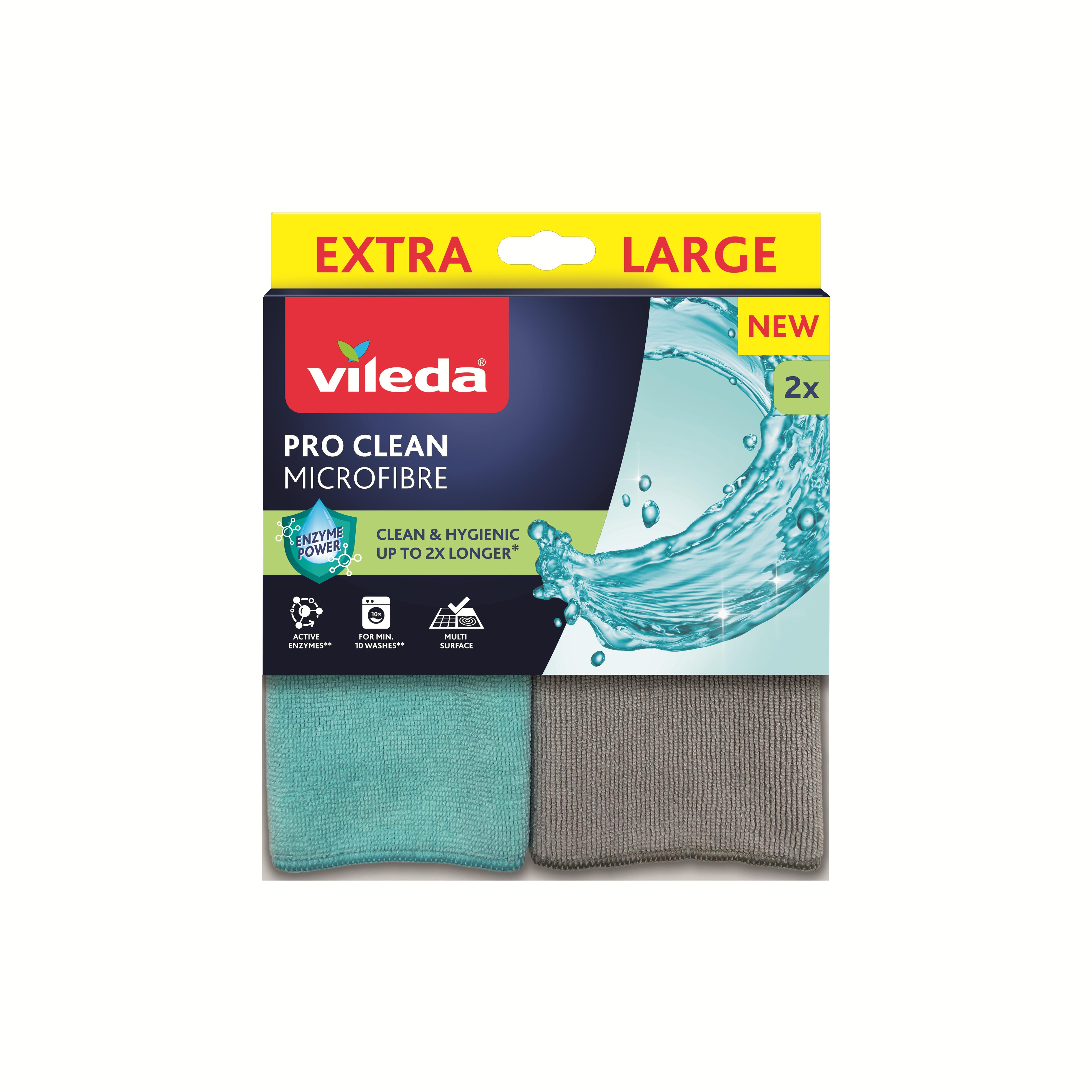 VILEDA Lavette microfibre Pro Clean 2 lavettes