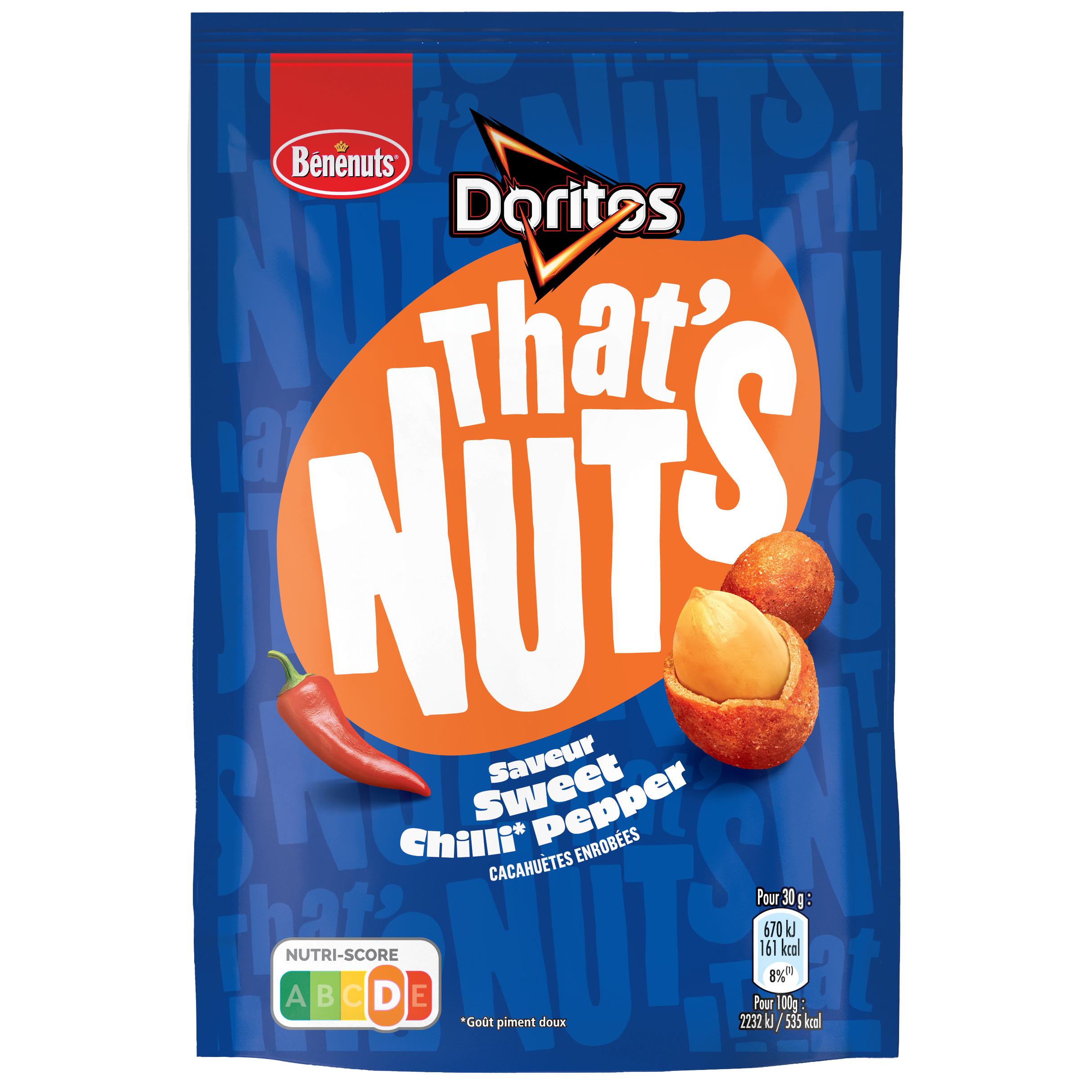 BENENUTS Doritos cacahuètes enrobées saveur piment doux 140g