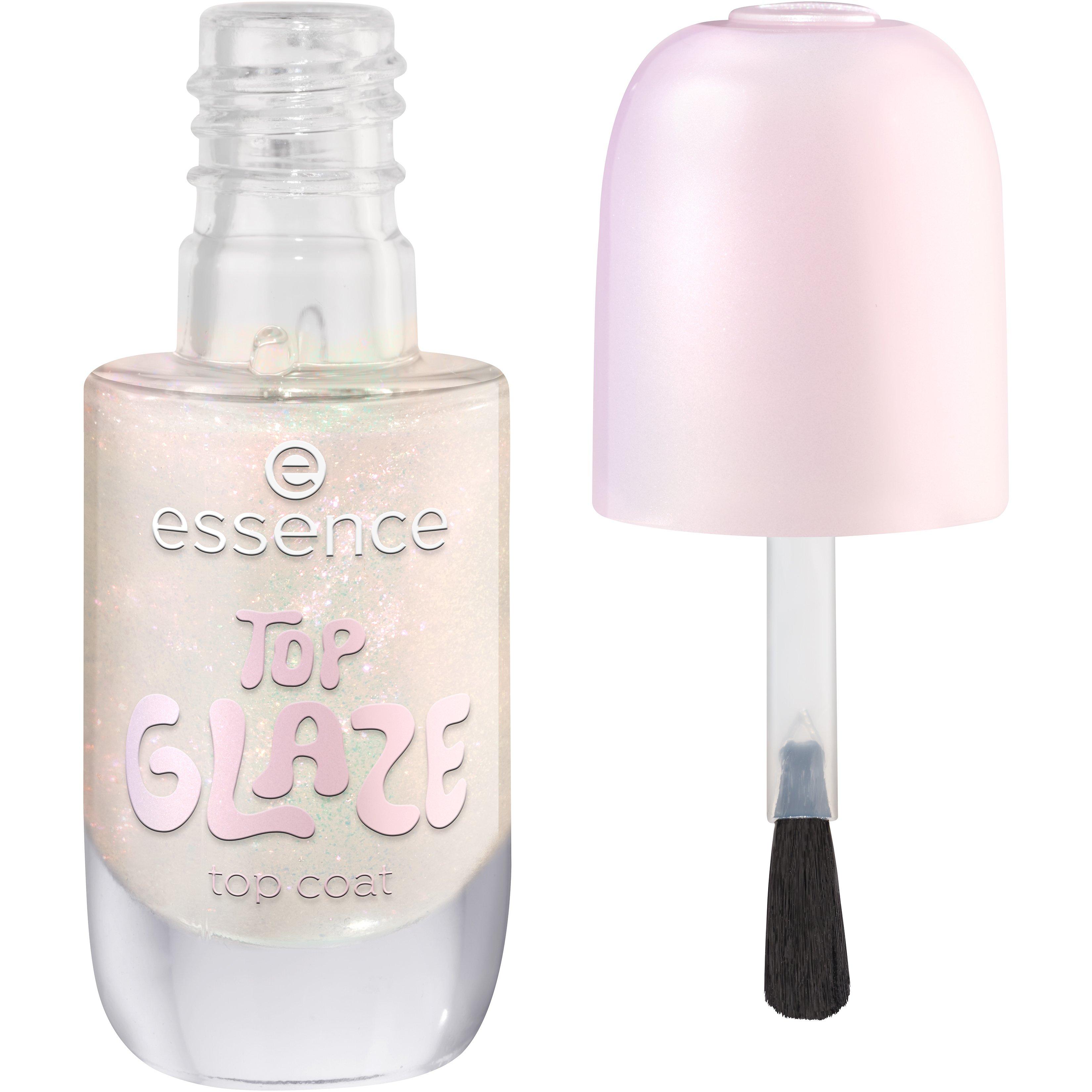 Voir la diapositive 2 : ESSENCE Top Glaze top coat nacré rose séchage rapide 8ml