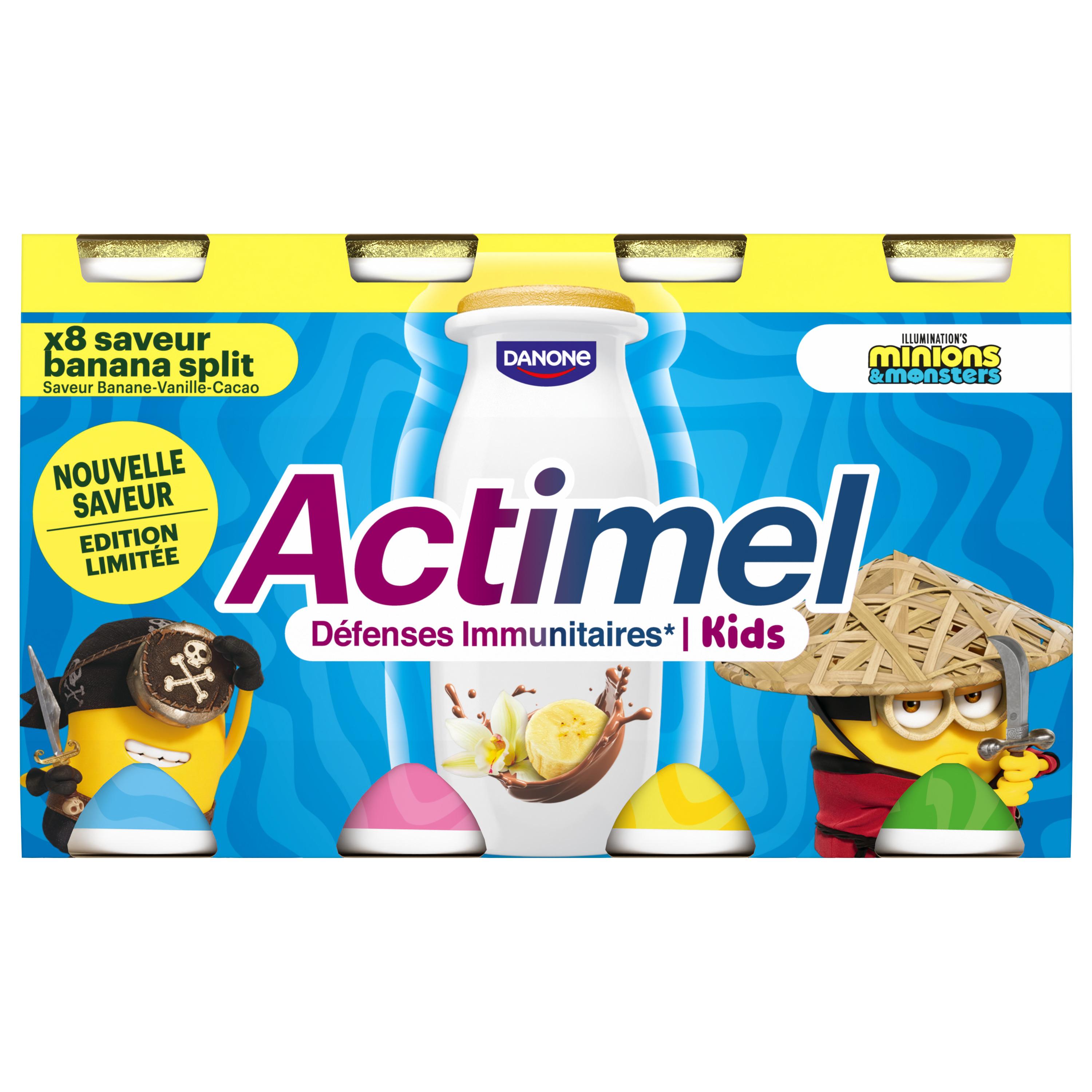 ACTIMEL Yaourt à boire banana split 8x100g