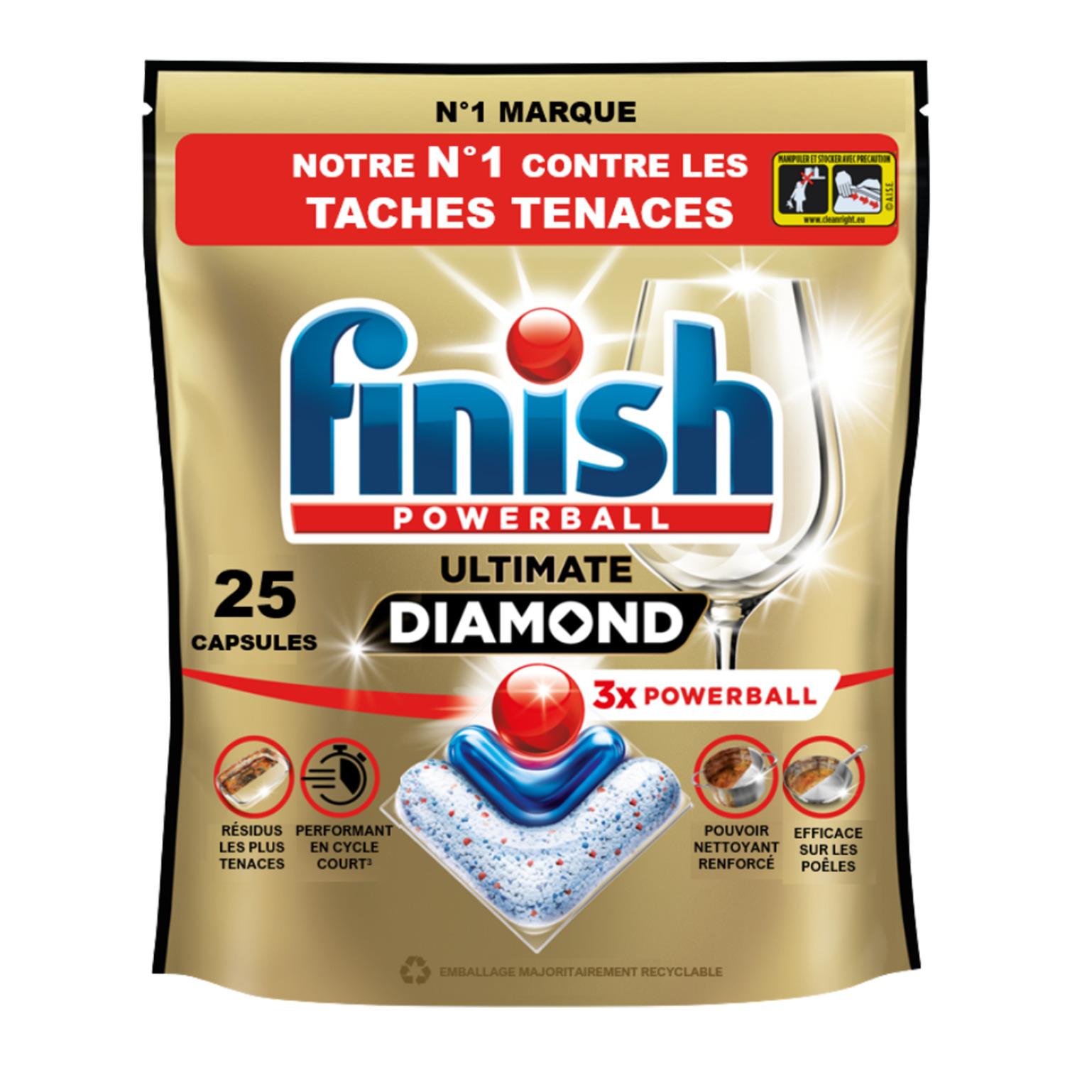 FINISH Ultimate Diamond tablettes lave-vaisselle 25 tablettes