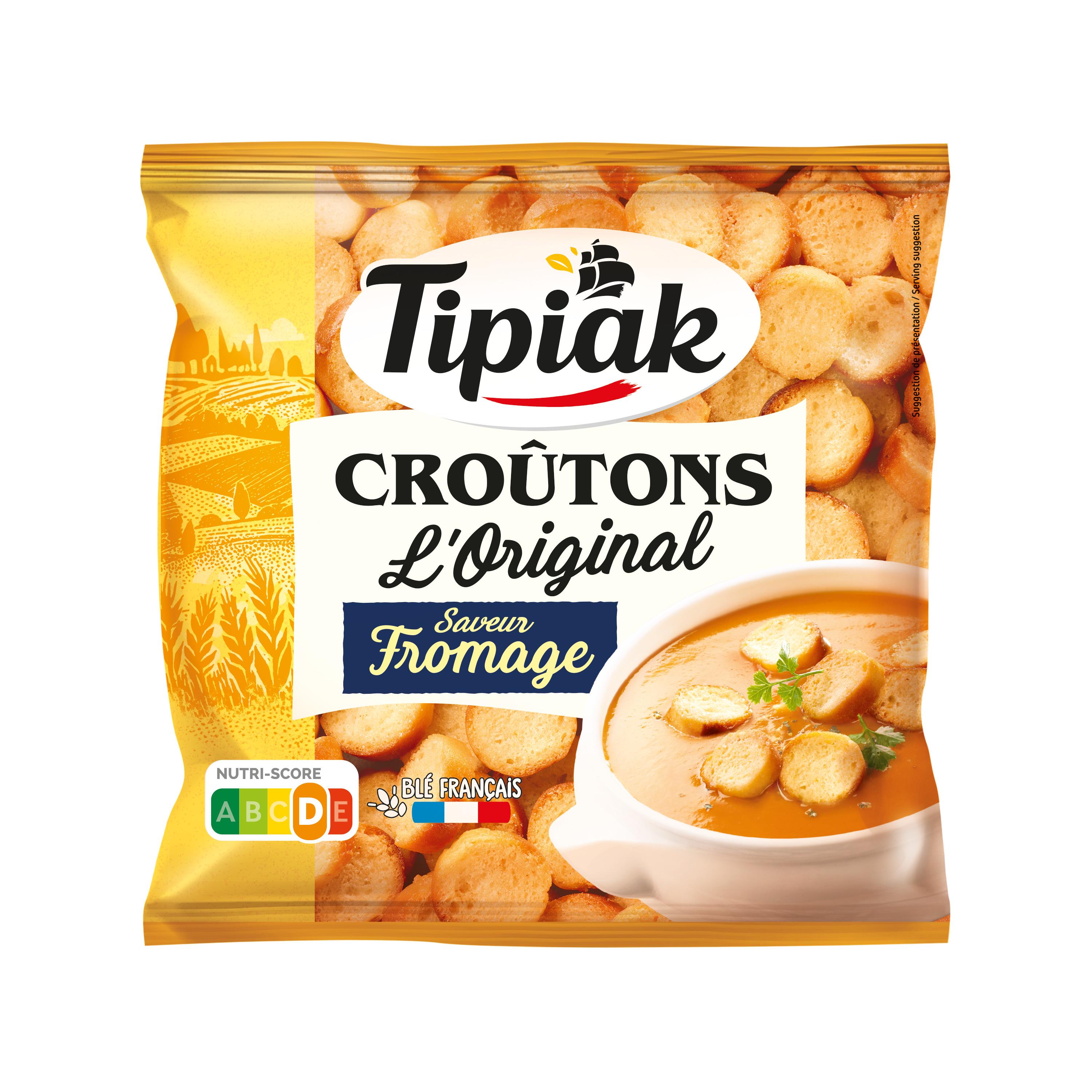 TIPIAK Croûtons pour soupe goût fromage 6 portions 150g
