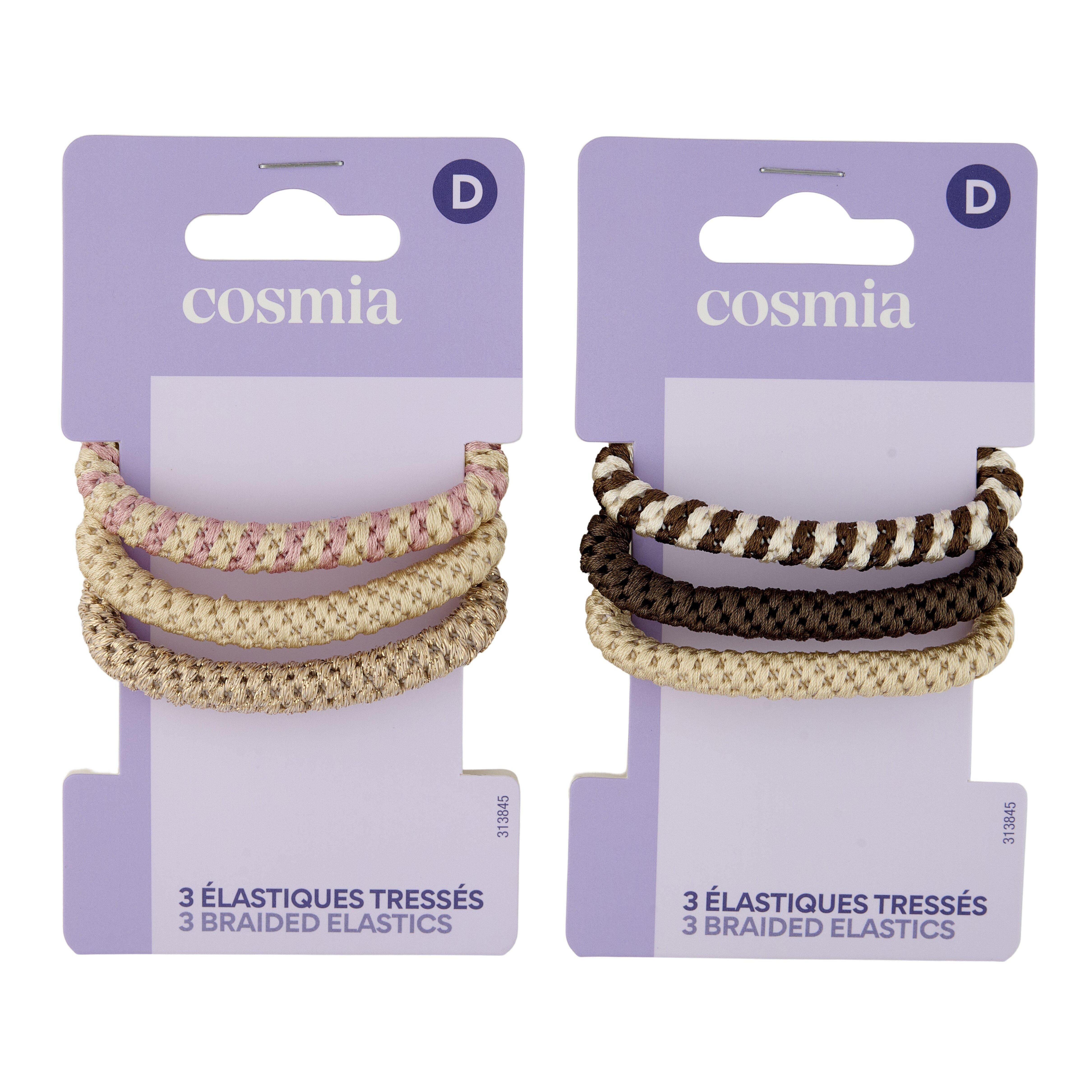 COSMIA Élastiques tressés 3 pièces