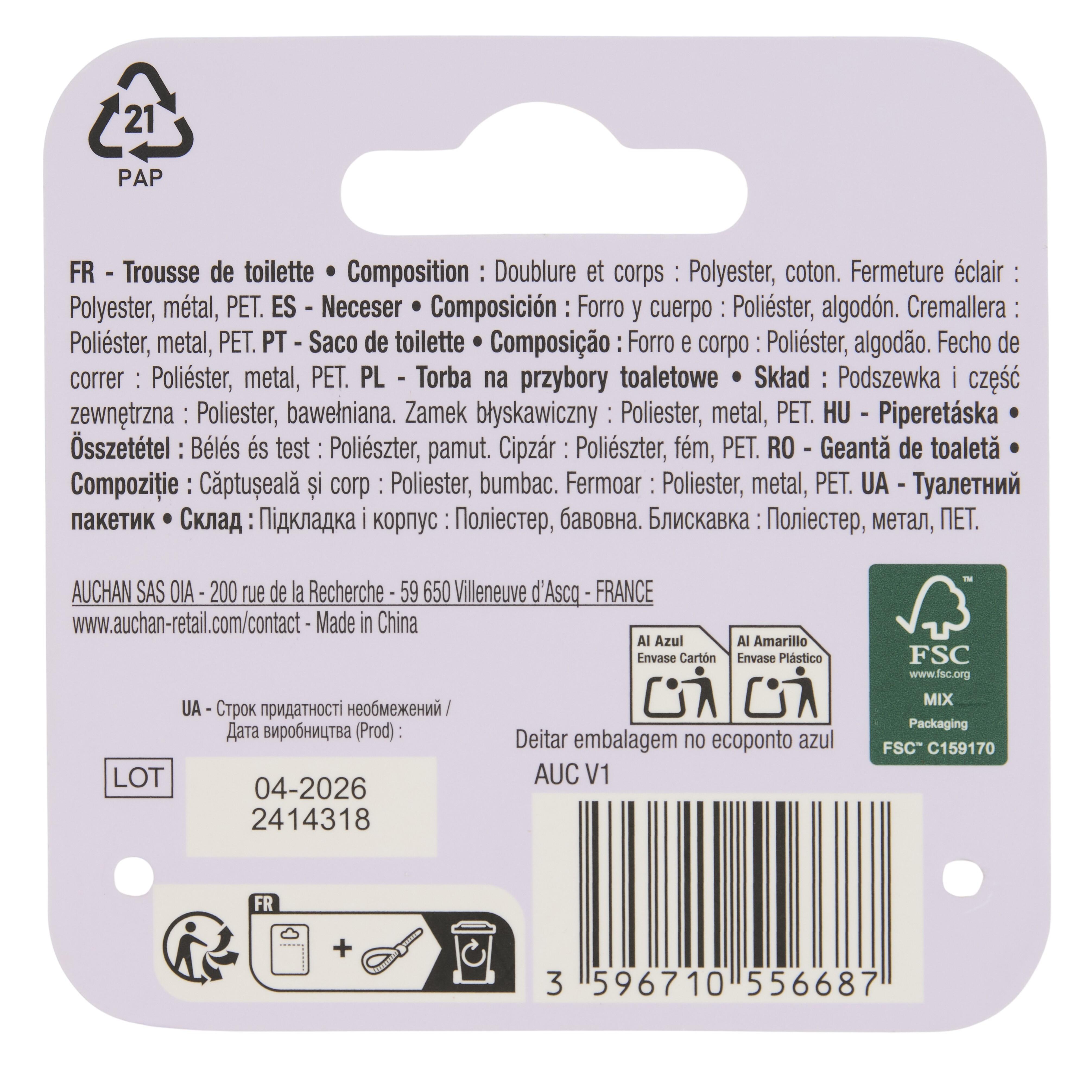 Voir la diapositive 3 : COSMIA Trousse de toilette Spring Flower 1 pièce