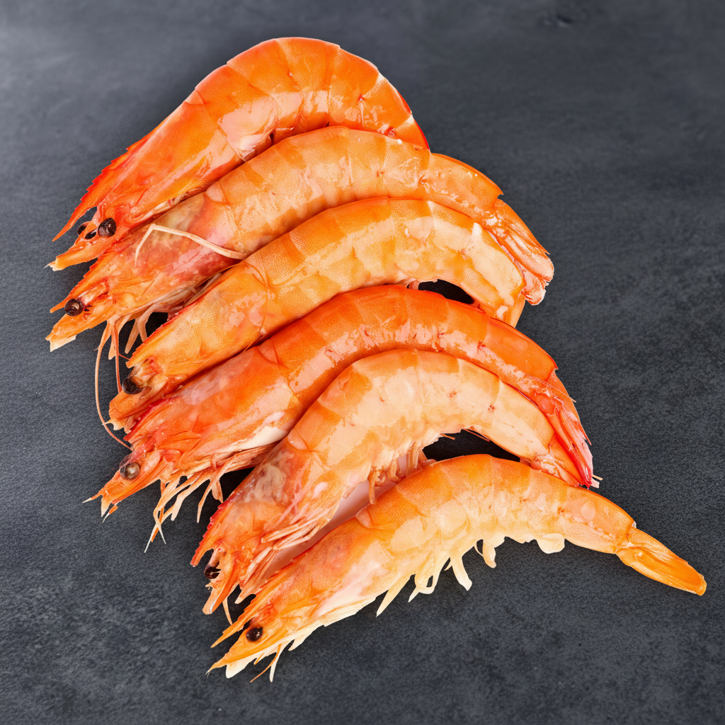 LA MARÉE DU JOUR Crevettes entières cuites réfrigérées calibre 50/70 200 g 180 g à 220 g