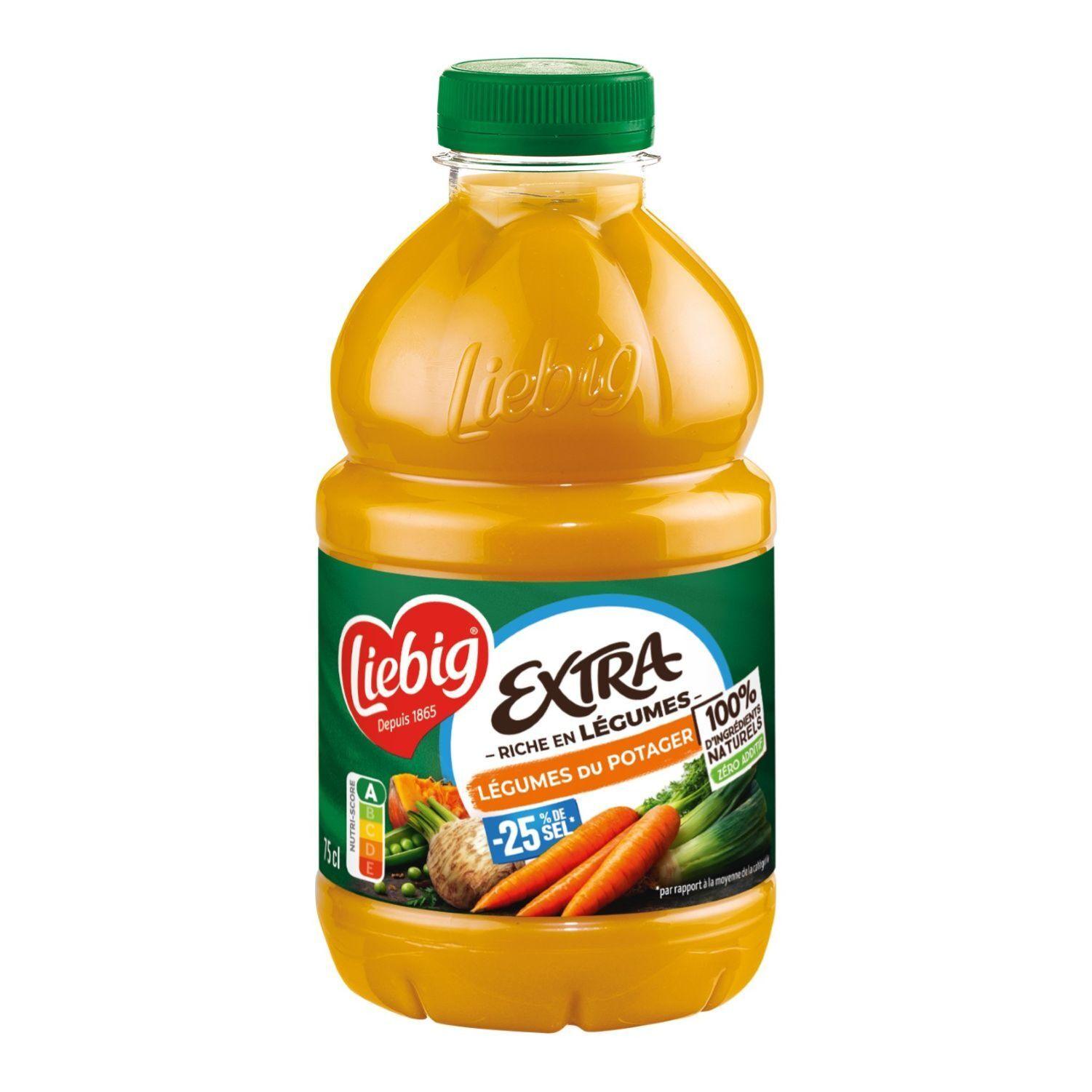 LIEBIG Soupe veloutée liquide légumes du potager -25% de sel 3 personnes 75cl