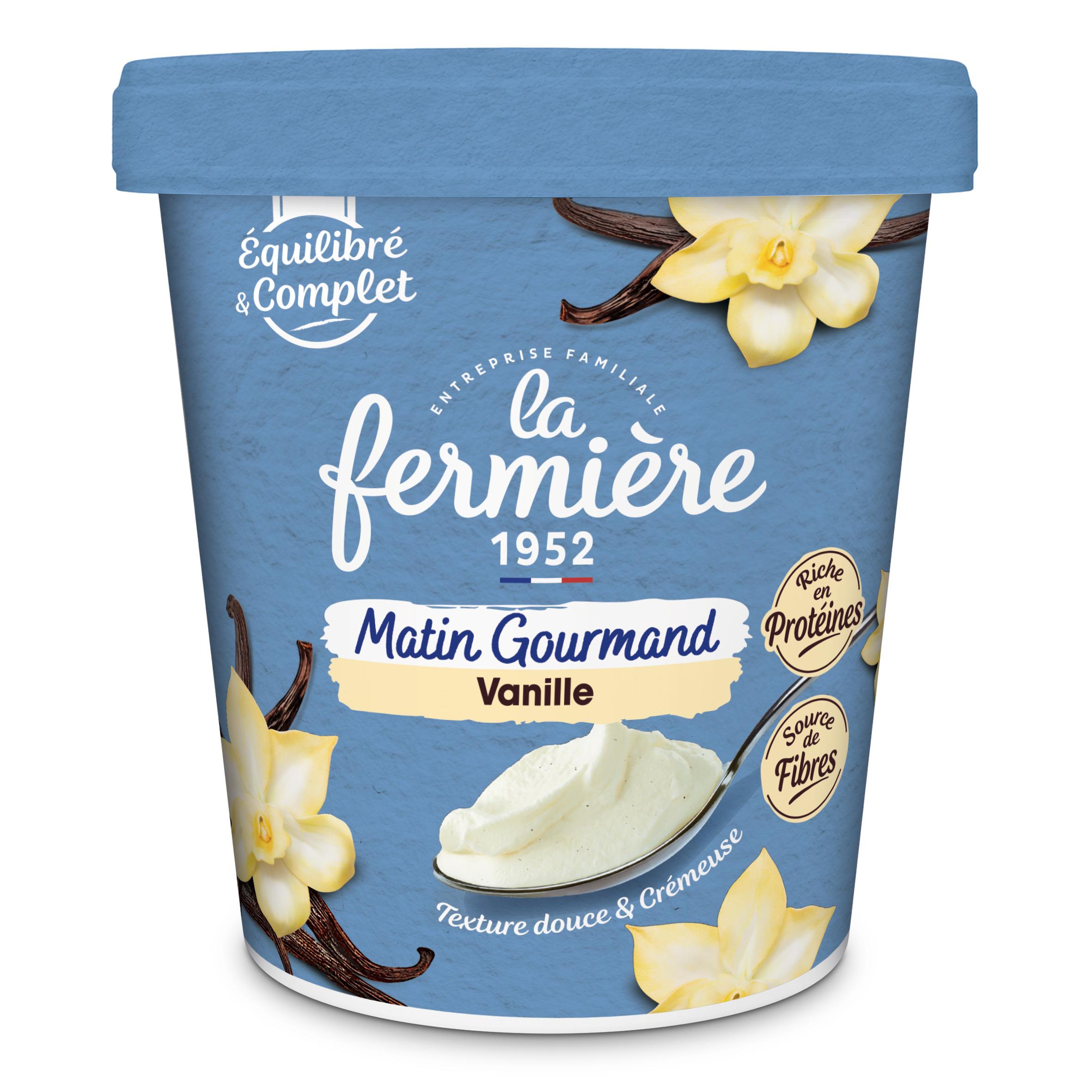 LA FERMIERE Matin Gourmand spécialité laitière brassée sucrée à la vanille 450g
