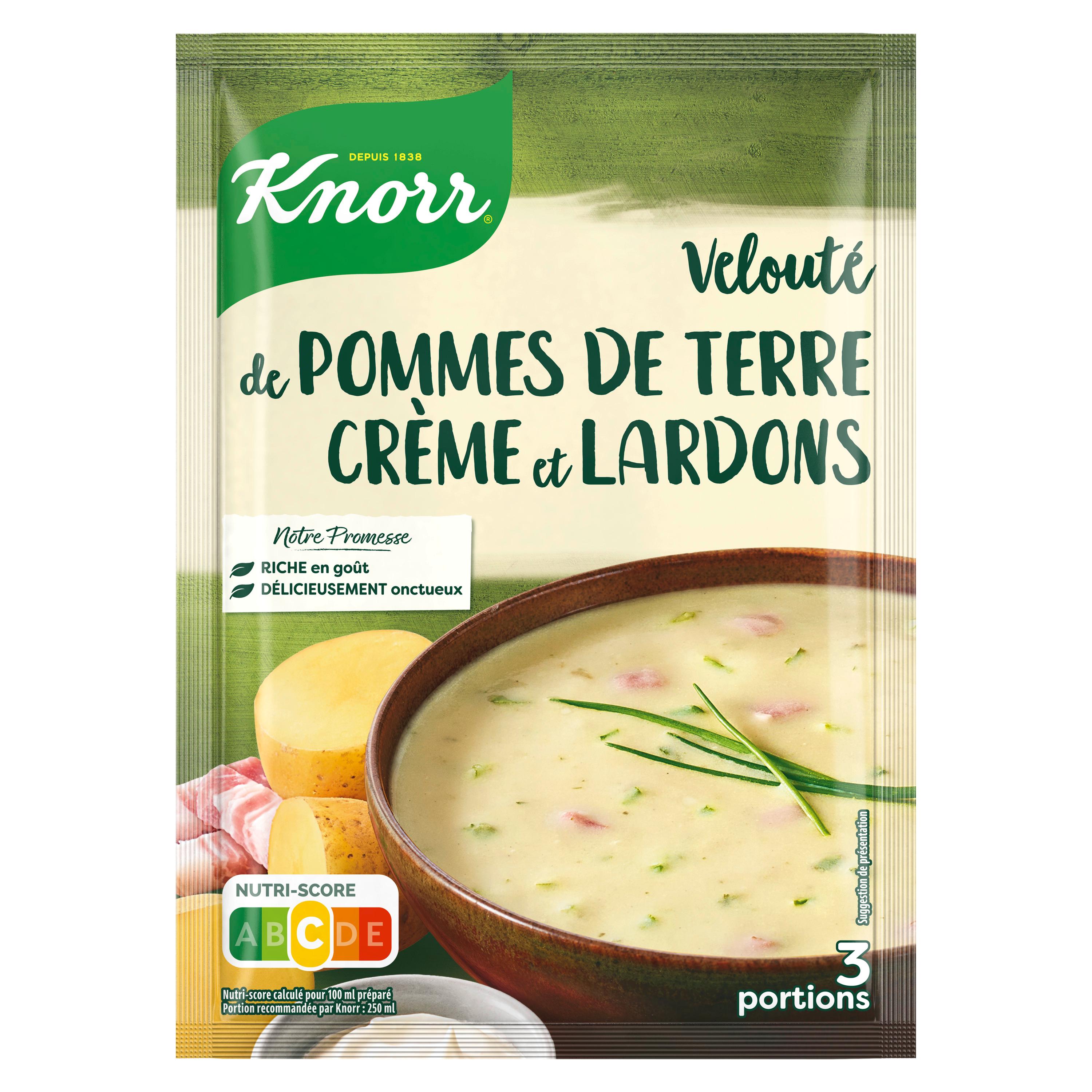 KNORR Soupe déshydratée pommes de terre et lardons 3 personnes 105g