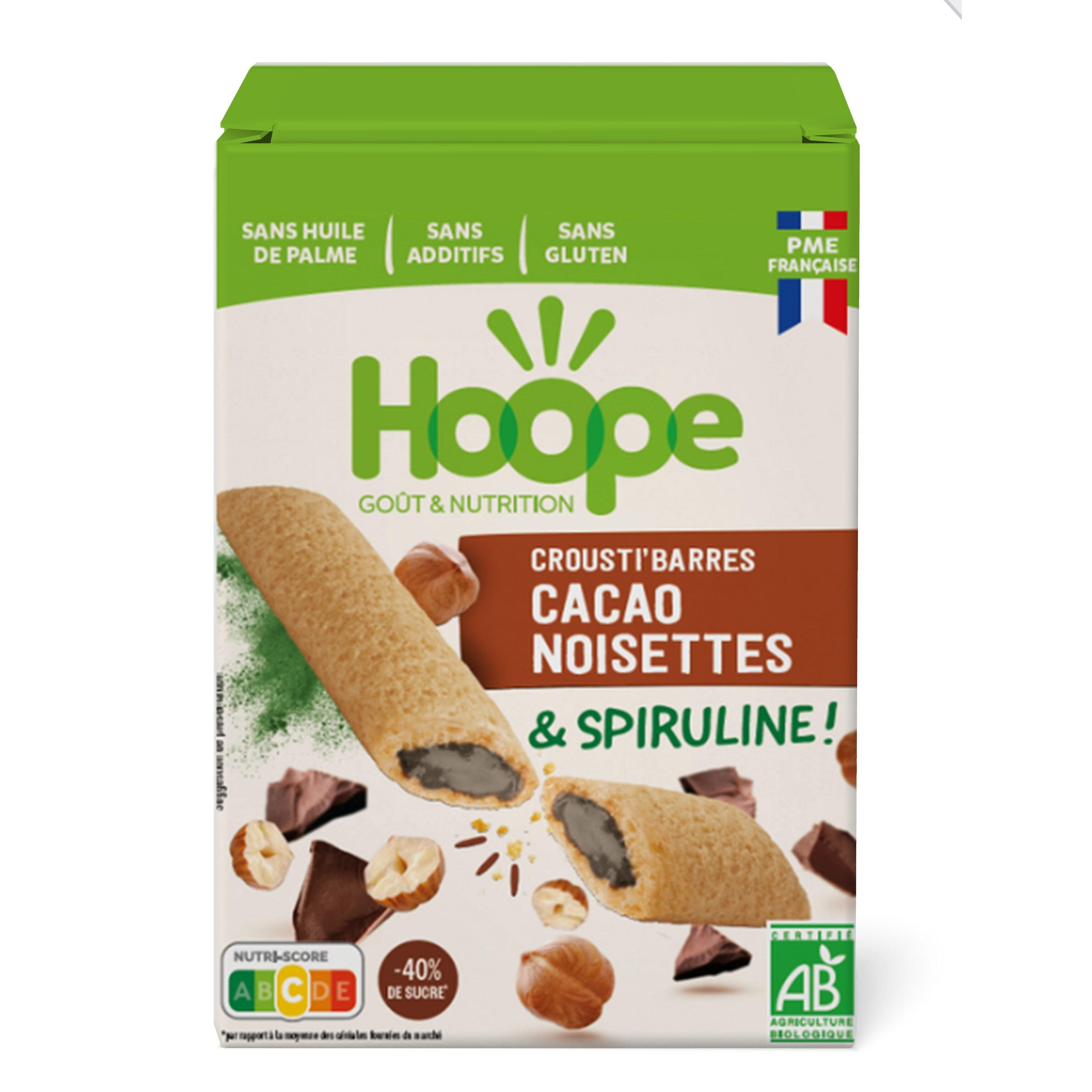 HOOPE Barres de céréales cacao noisette bio 100g