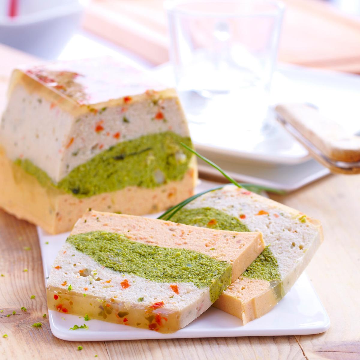 SERVICE TRAITEUR Terrine aux 3 poissons 14 parts 1kg