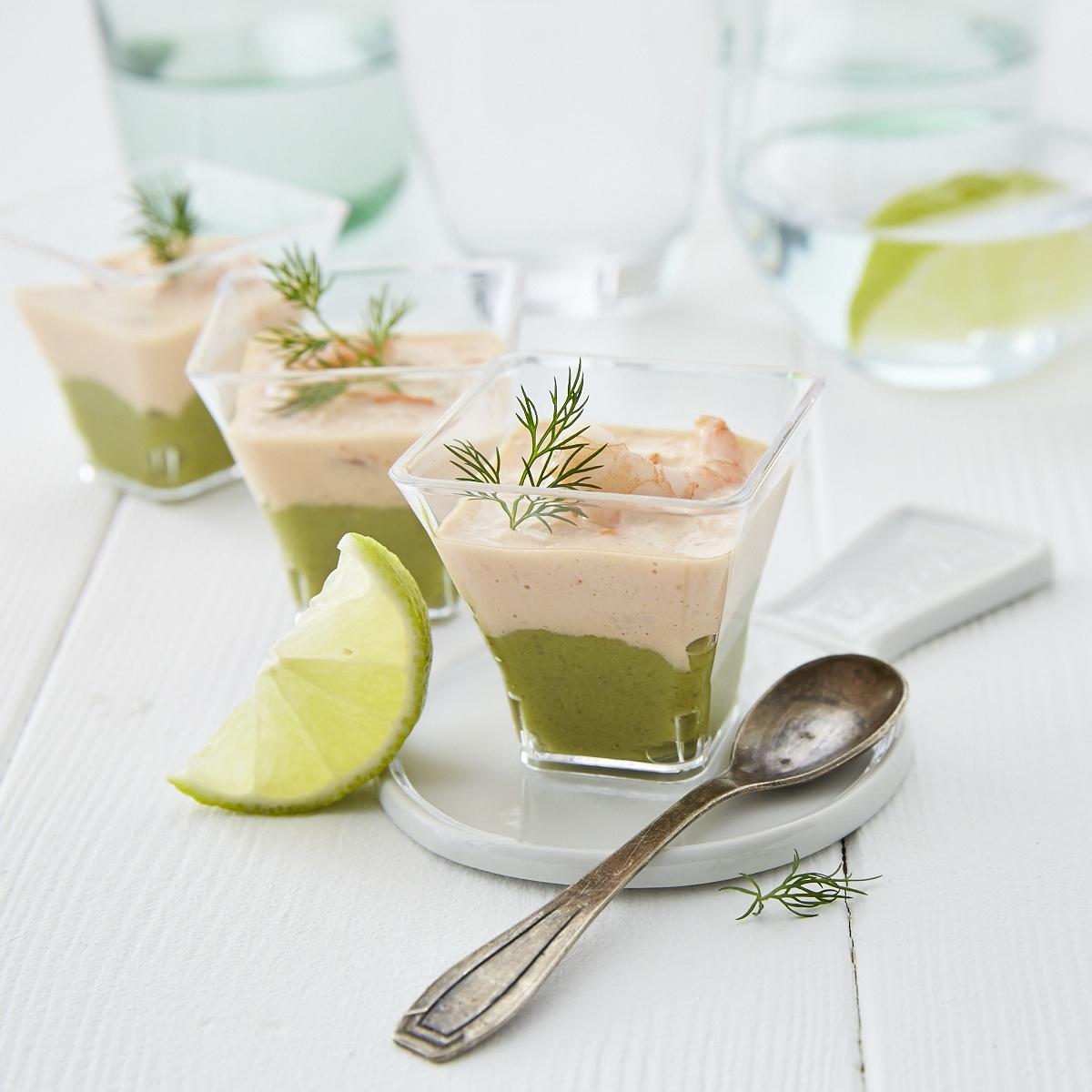 SERVICE TRAITEUR Verrines avocat & cocktail de crevettes 6 pièces 270g