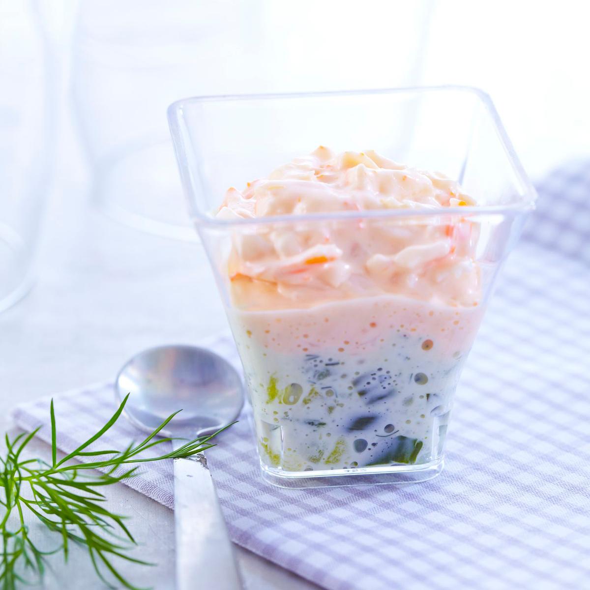 SERVICE TRAITEUR Verrine tartare de concombre et de surimi 6 pièces 270g