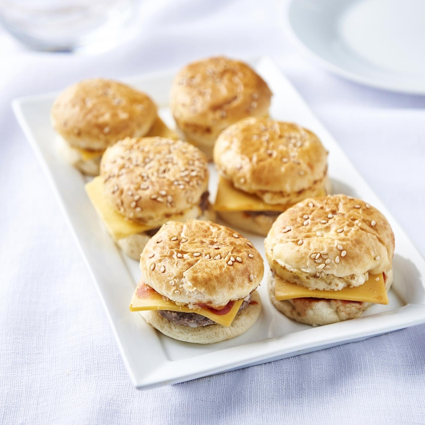 SERVICE TRAITEUR Mini cheeseburgers bœuf charolais 6 pièces 240g
