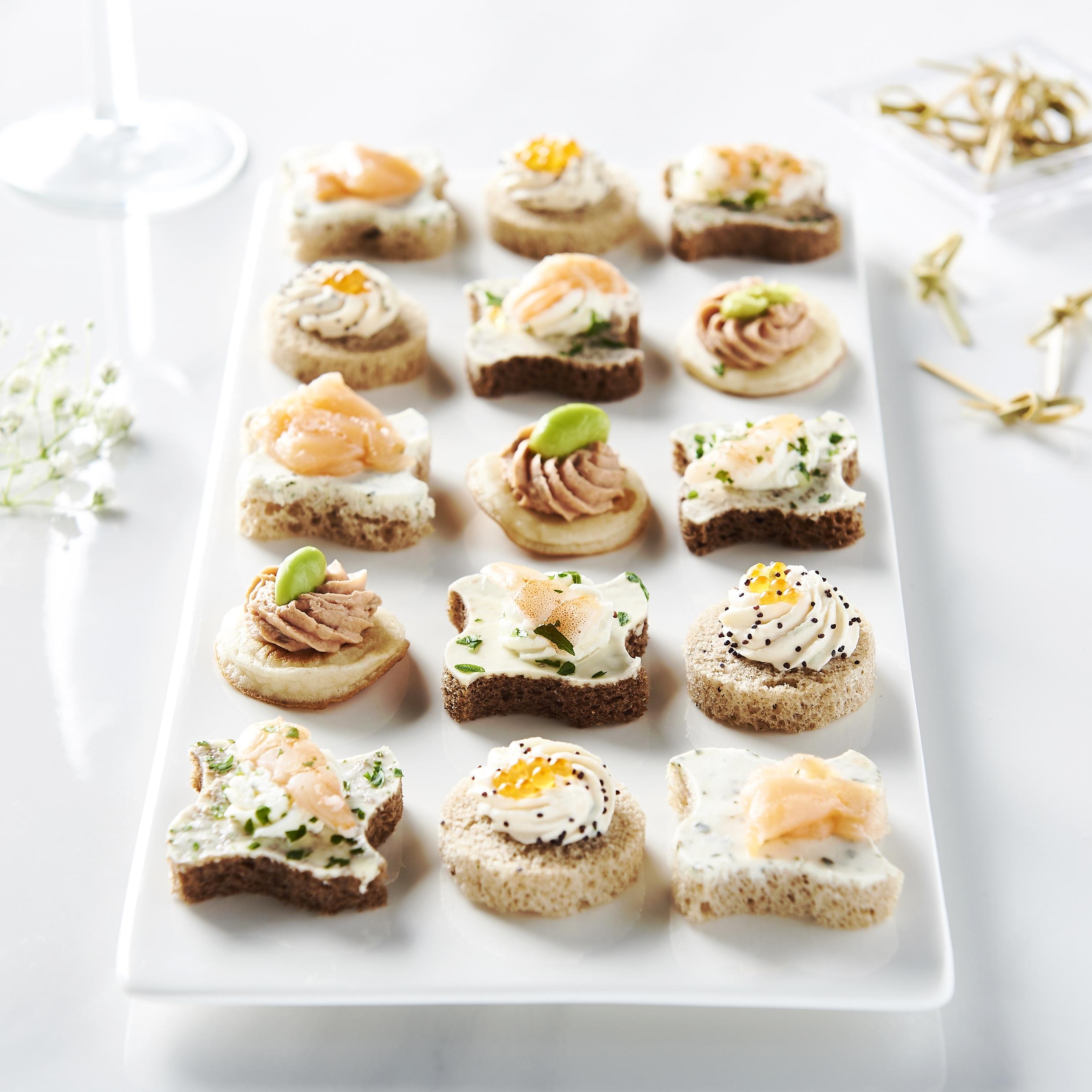 SERVICE TRAITEUR Mini canapés de la mer 32 toasts 215g