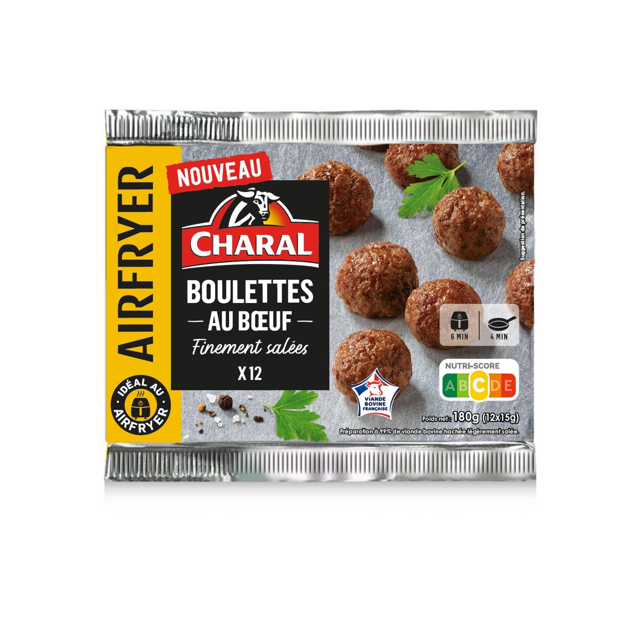CHARAL Haché boulettes de boeuf origine France 12 pièces 180g