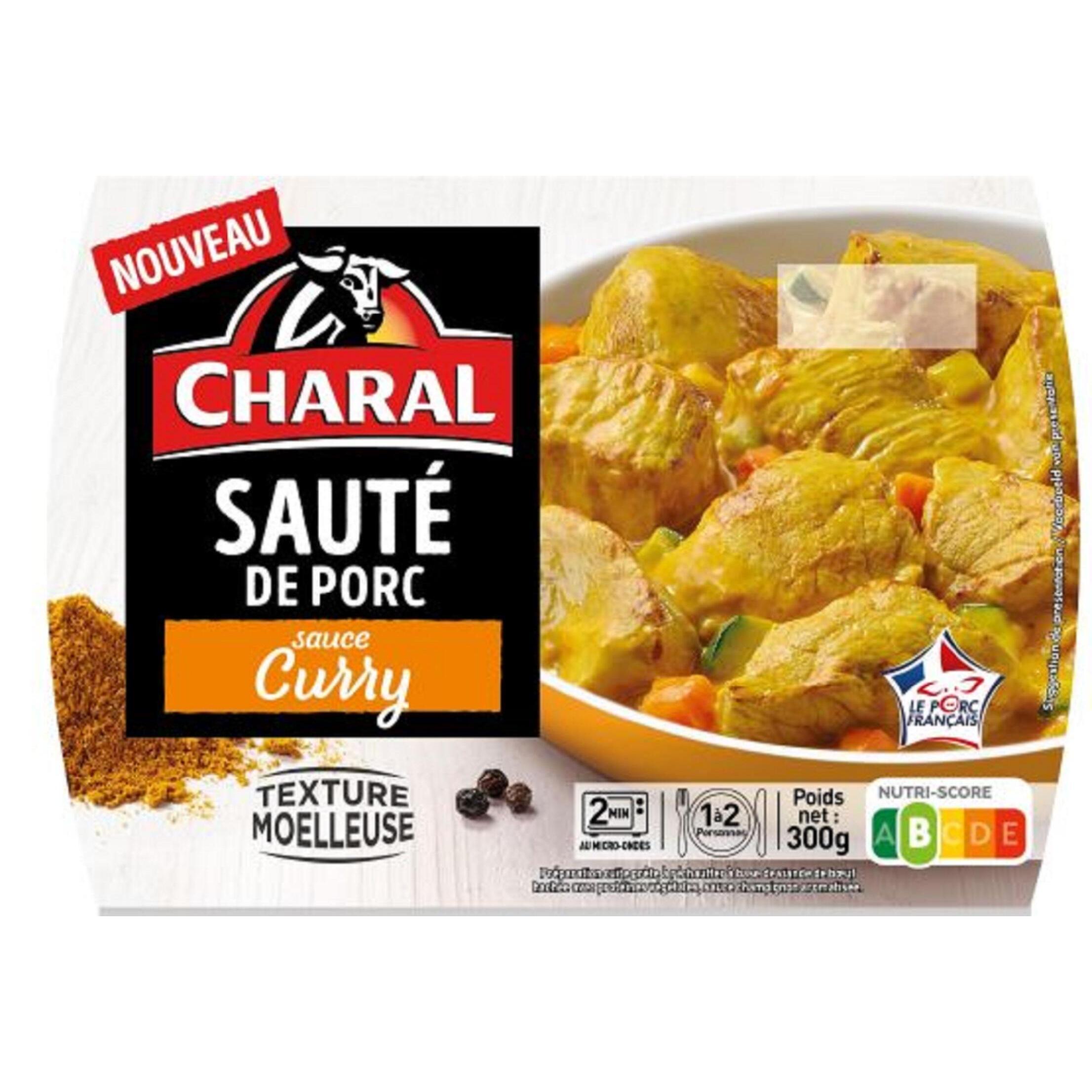 CHARAL Sauté de porc sauce curry 1 personne 300g