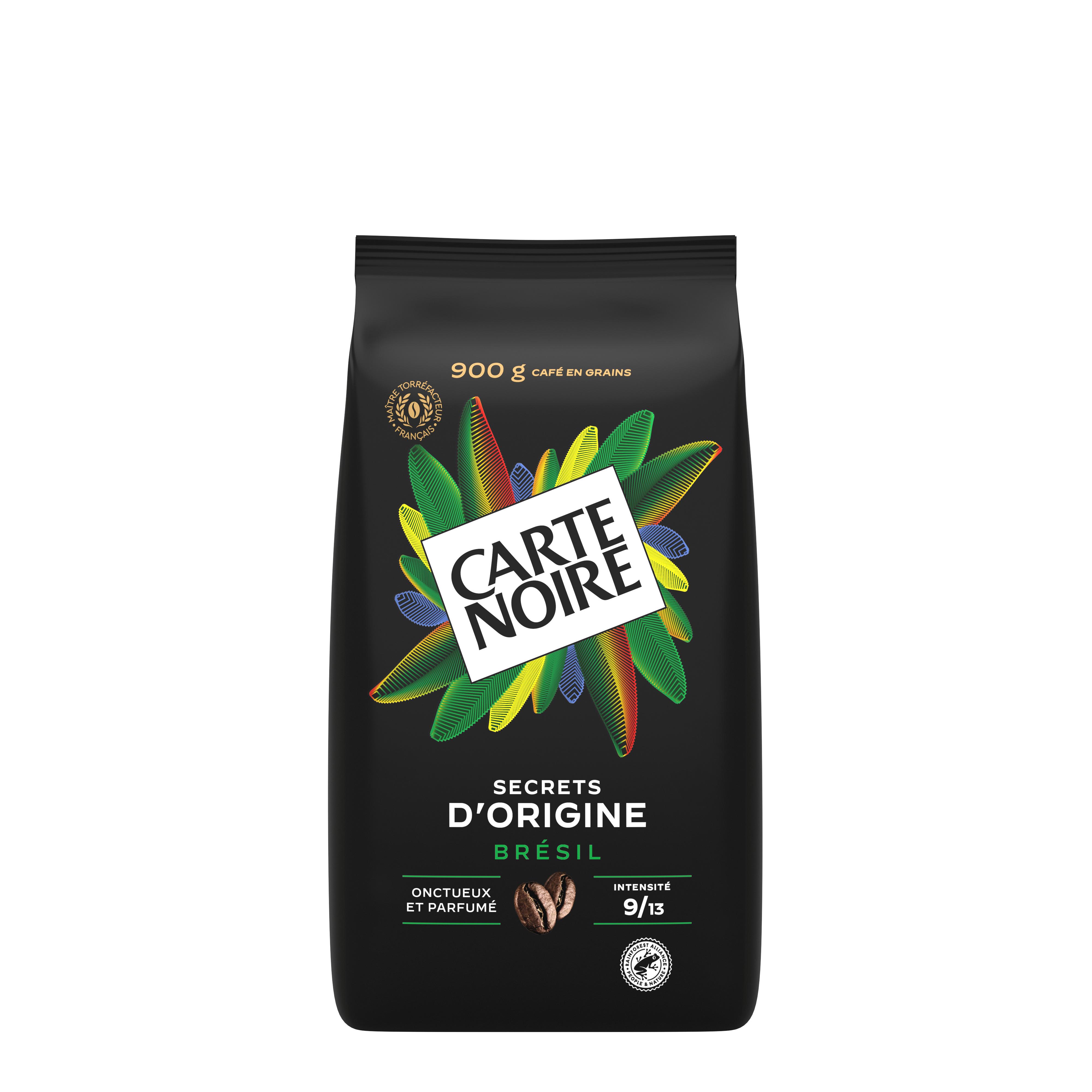 CARTE NOIRE Café en grains pur arabica intensité 9 Brésil 900g