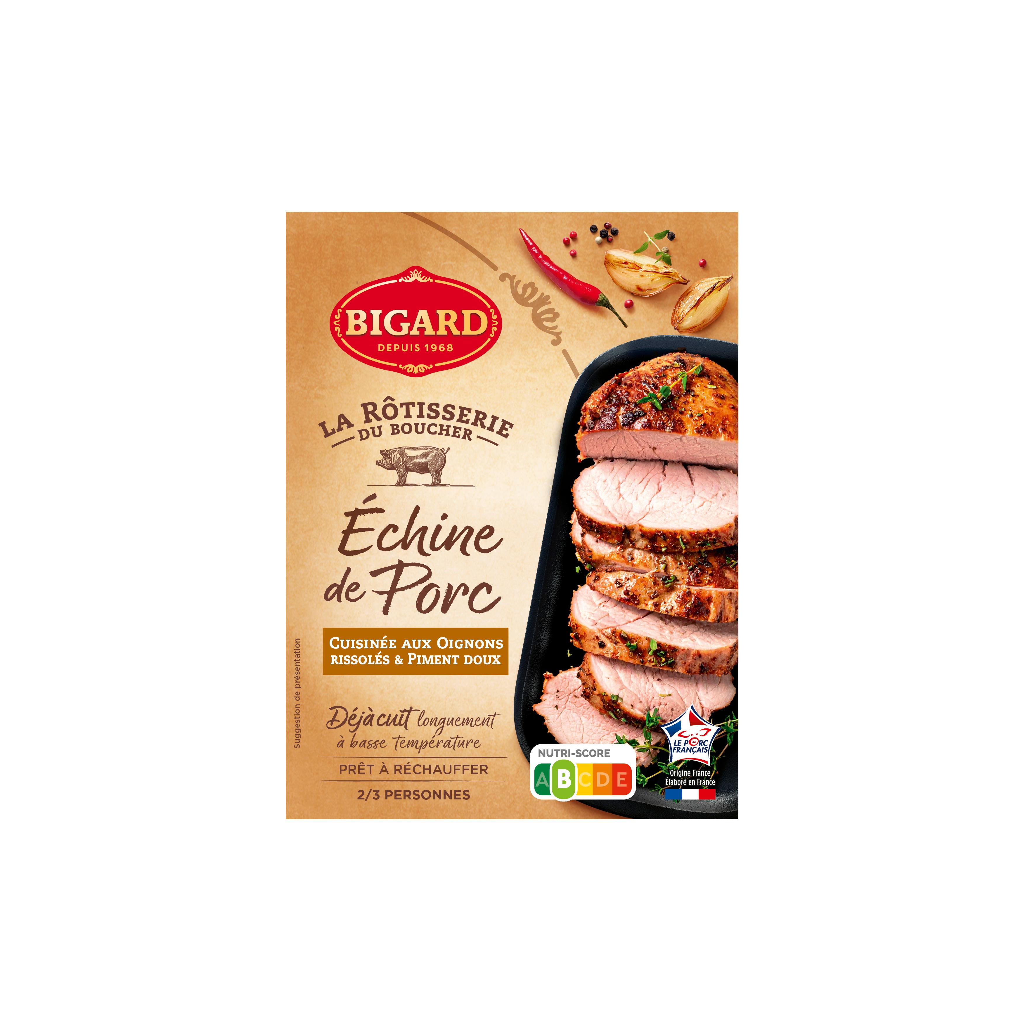 BIGARD Echine de porc aux oignons rissolés et piment doux 2 personnes 400g