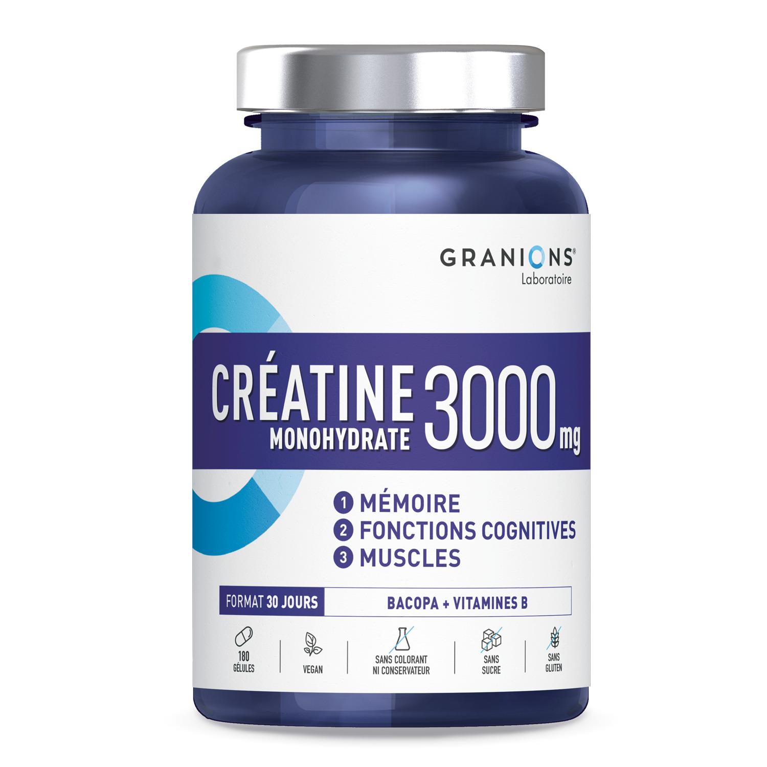 GRANIONS Créatine 3000 mg 180 pièces