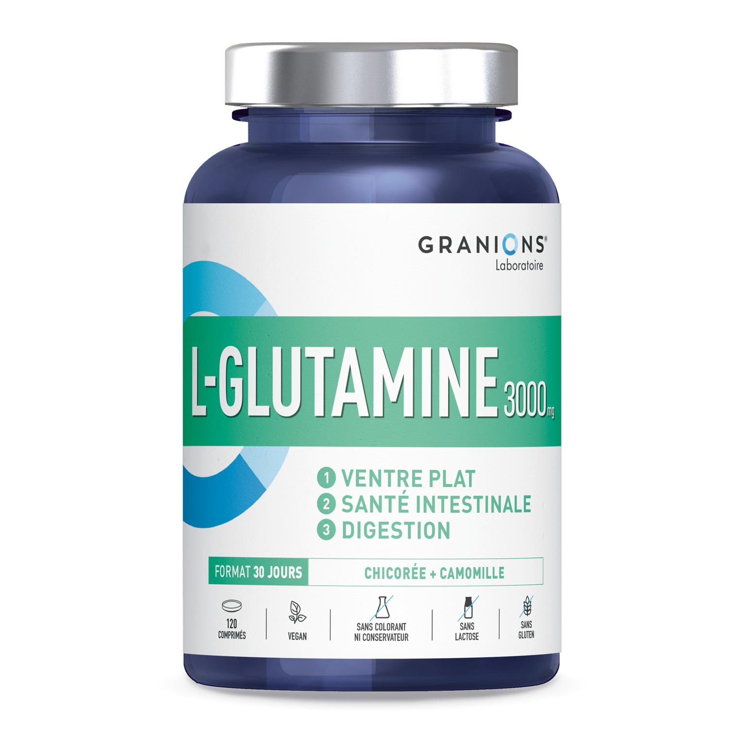 GRANIONS L-glutamine 3000 mg santé intestinale 120 pièce