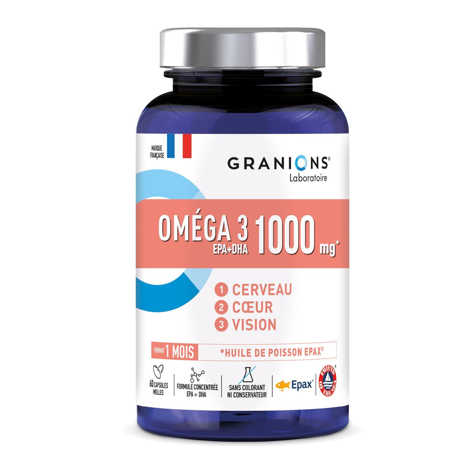 GRANIONS Complément alimentaire oméga 3 60 pièces