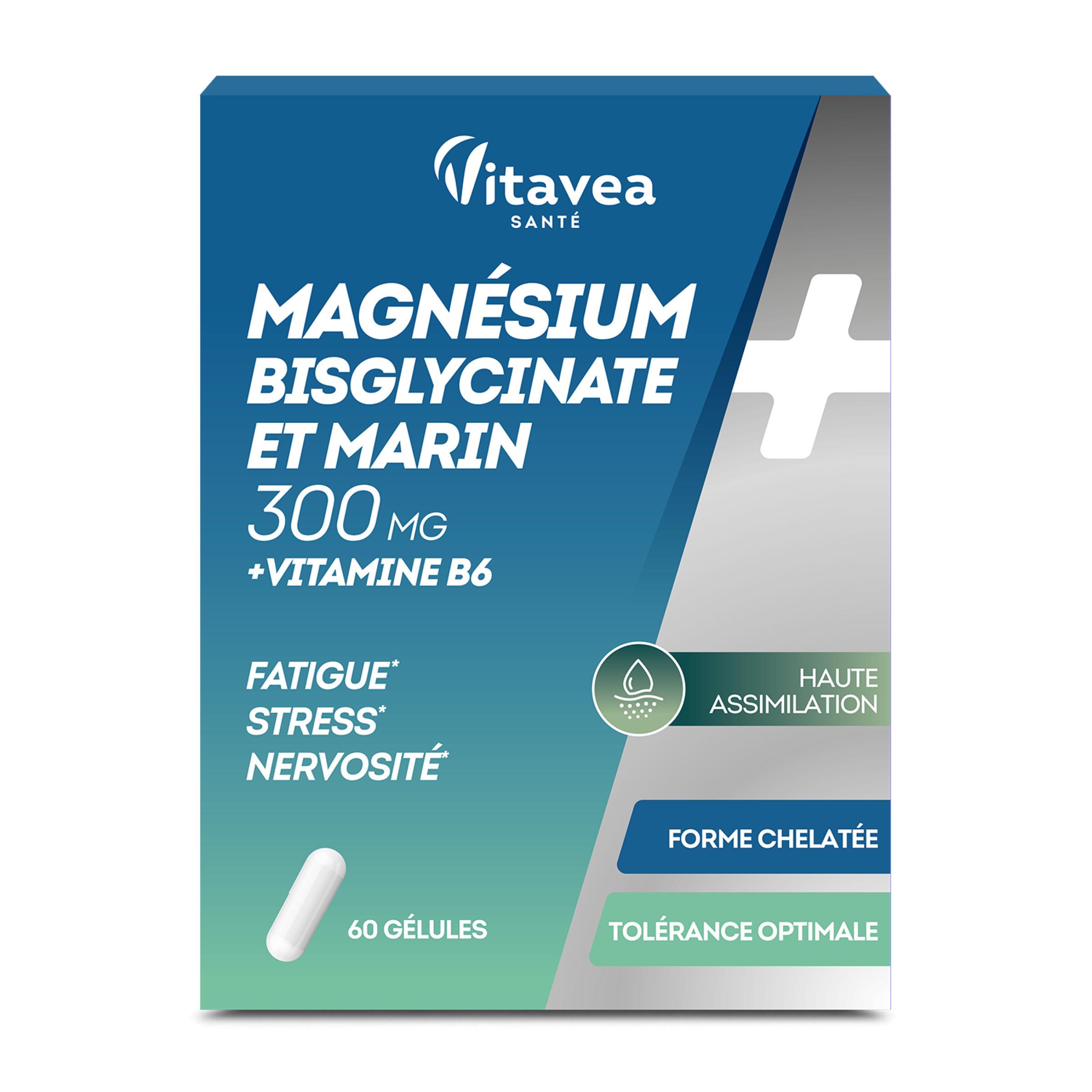 VITAVEA Complément alimentaire magnésium bisglycinate 60pièces