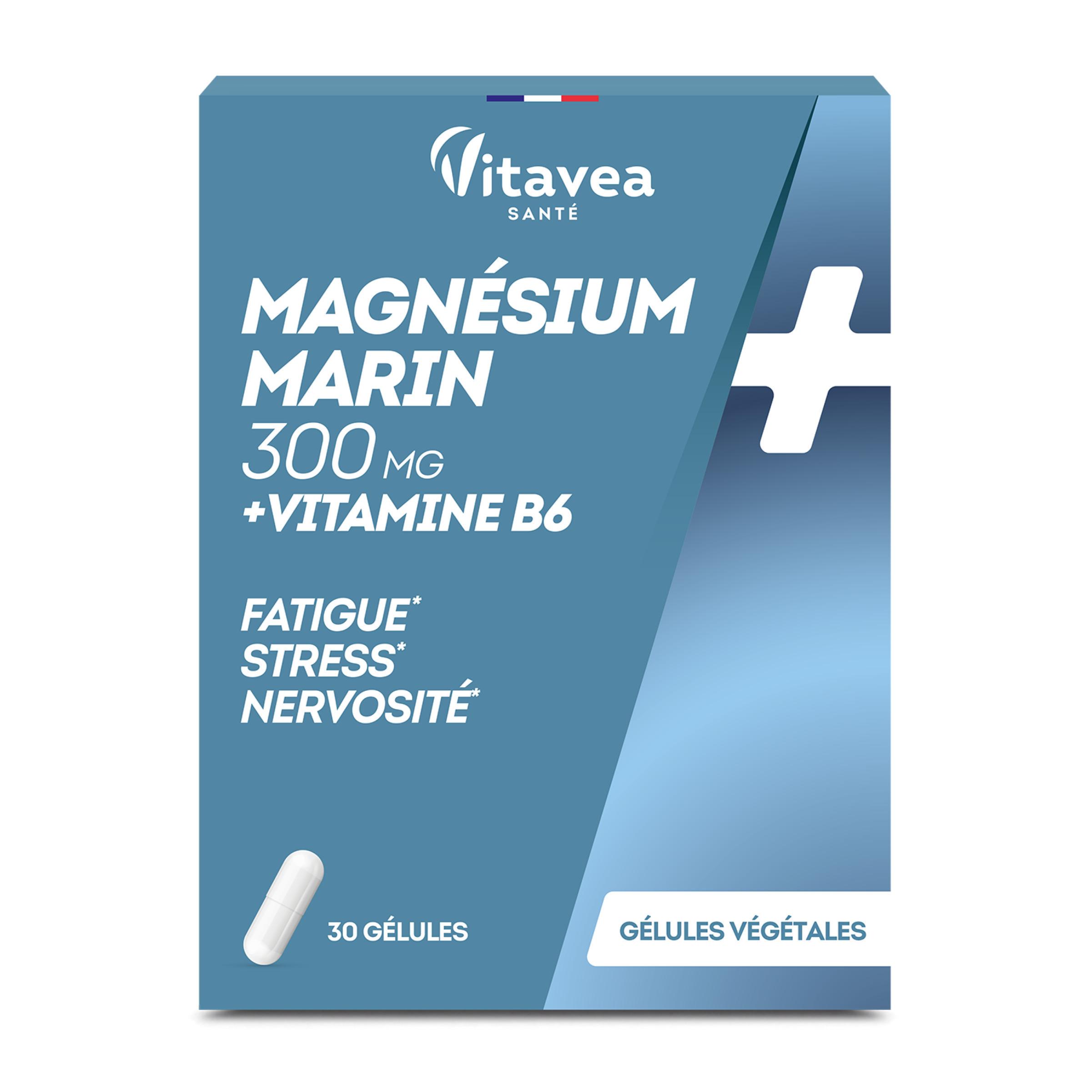 VITAVEA Complément alimentaire magnésium marin et vitamine B6 30 pièces