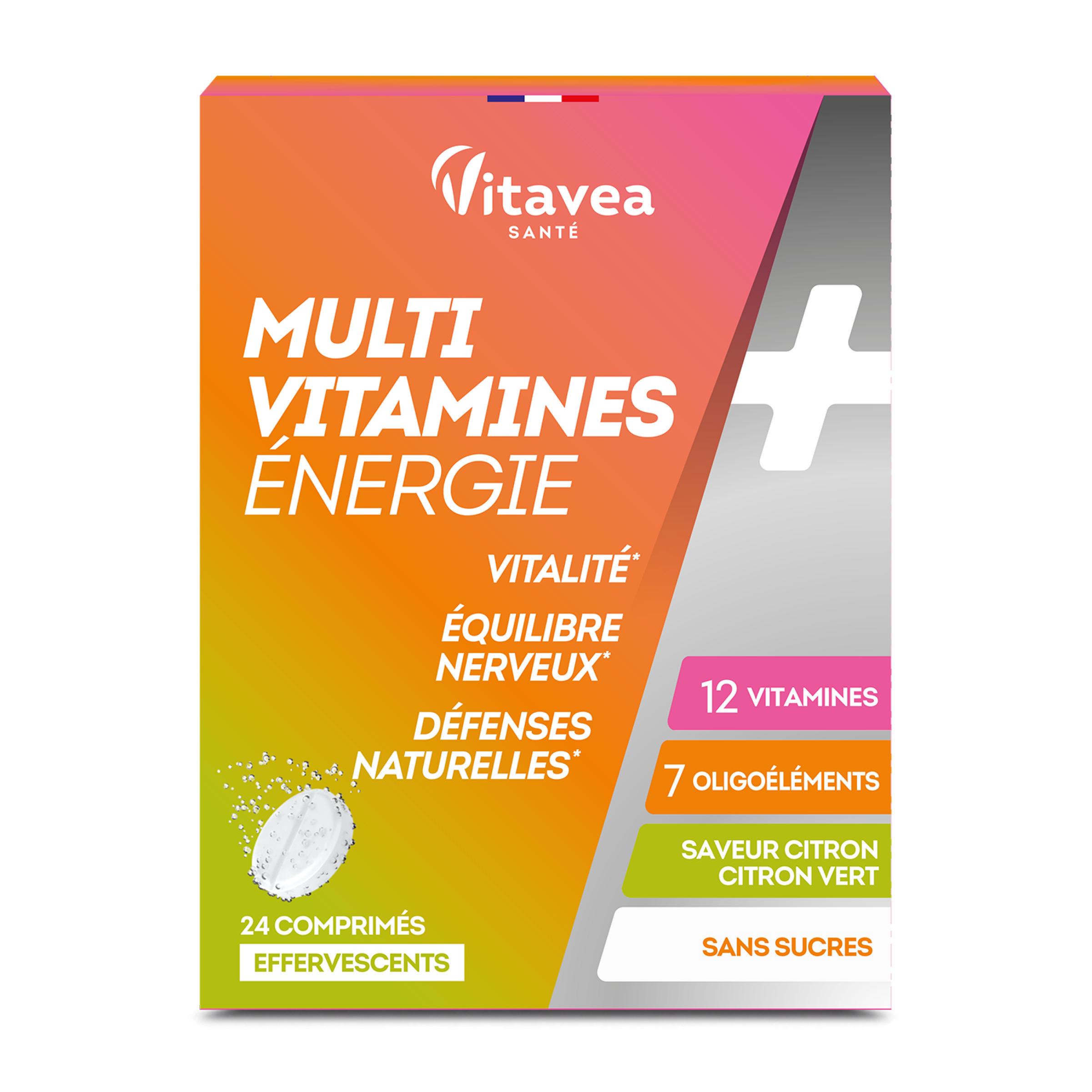 VITAVEA Multivitamines énergie effervescent 24 pièces