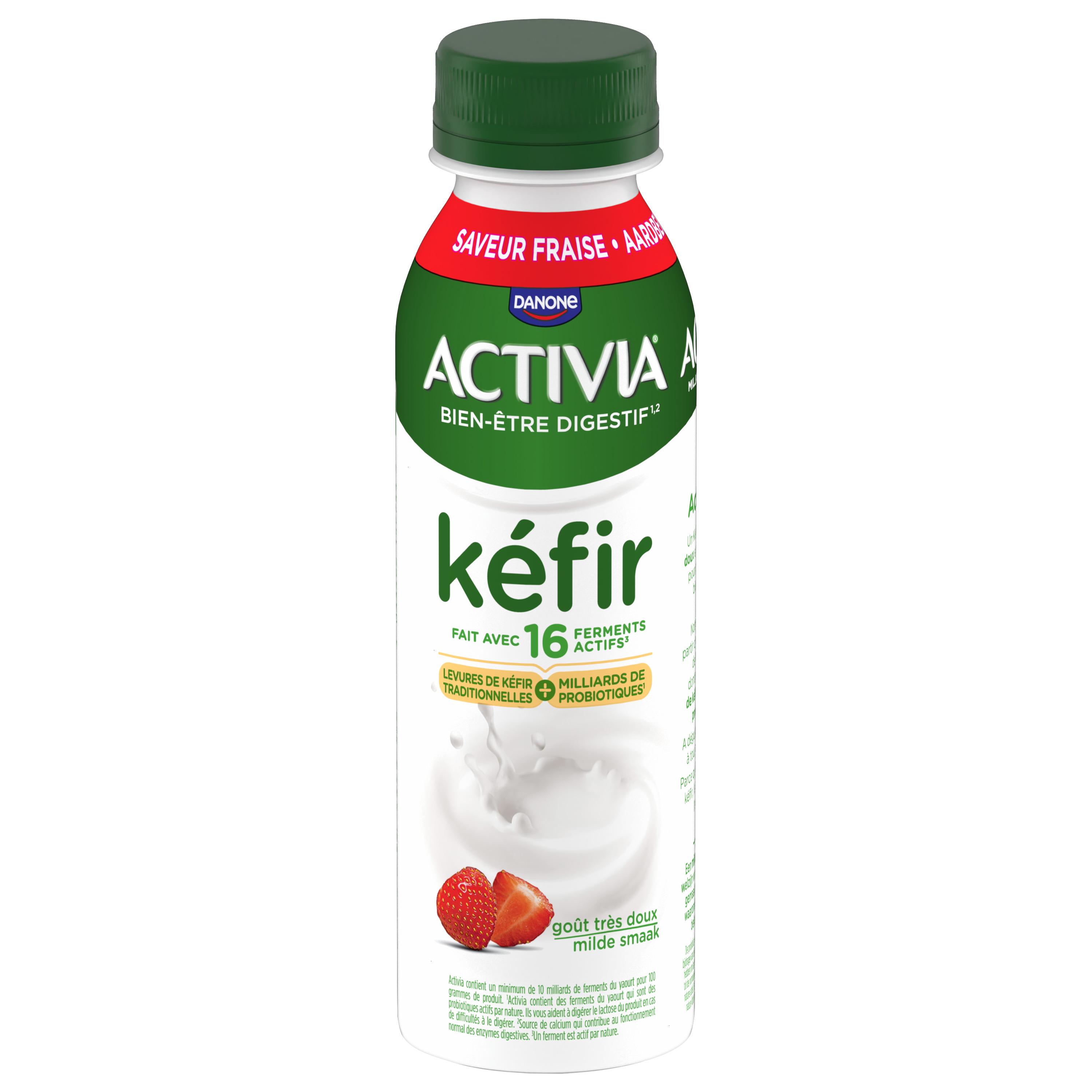ACTIVIA Lait fermenté sucré aromatisé saveur fraise 280g