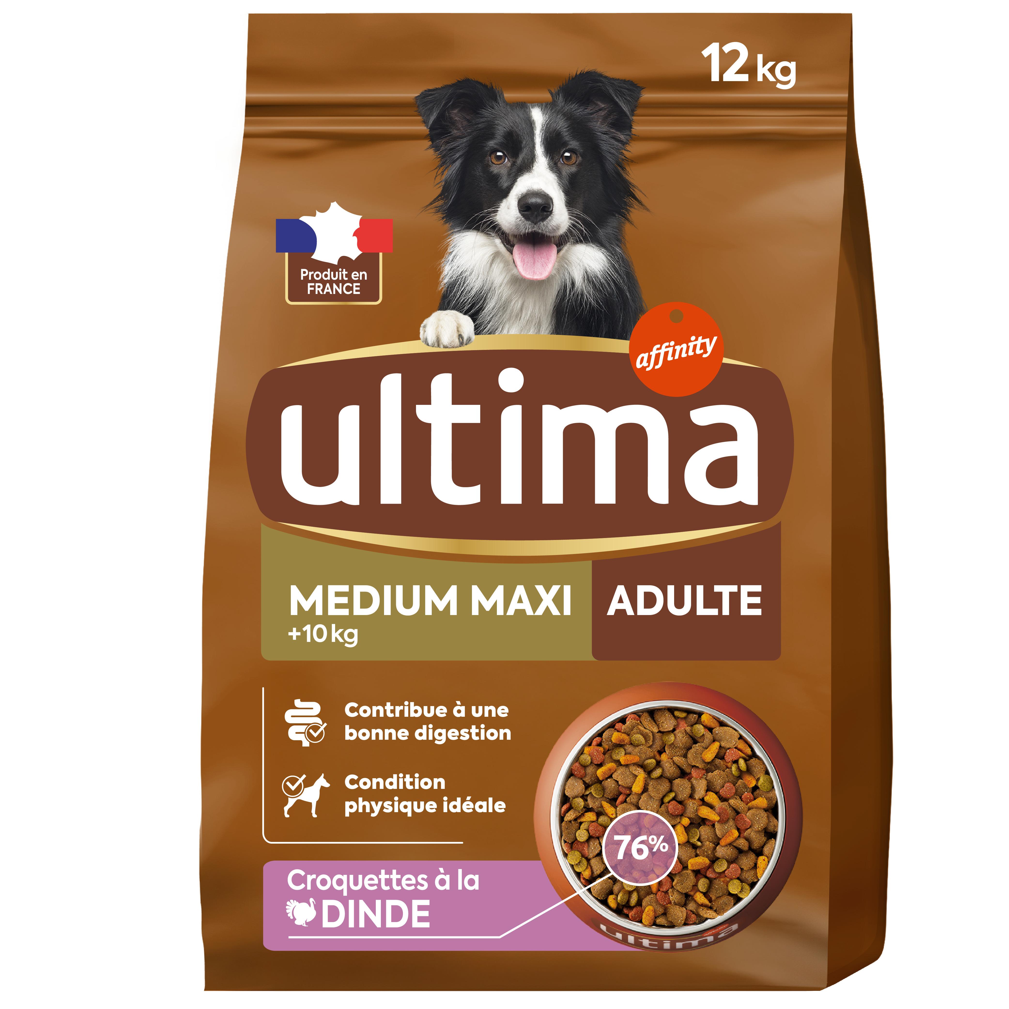 ULTIMA Multi-croquettes à la dinde pour moyen et grand chien 12kg
