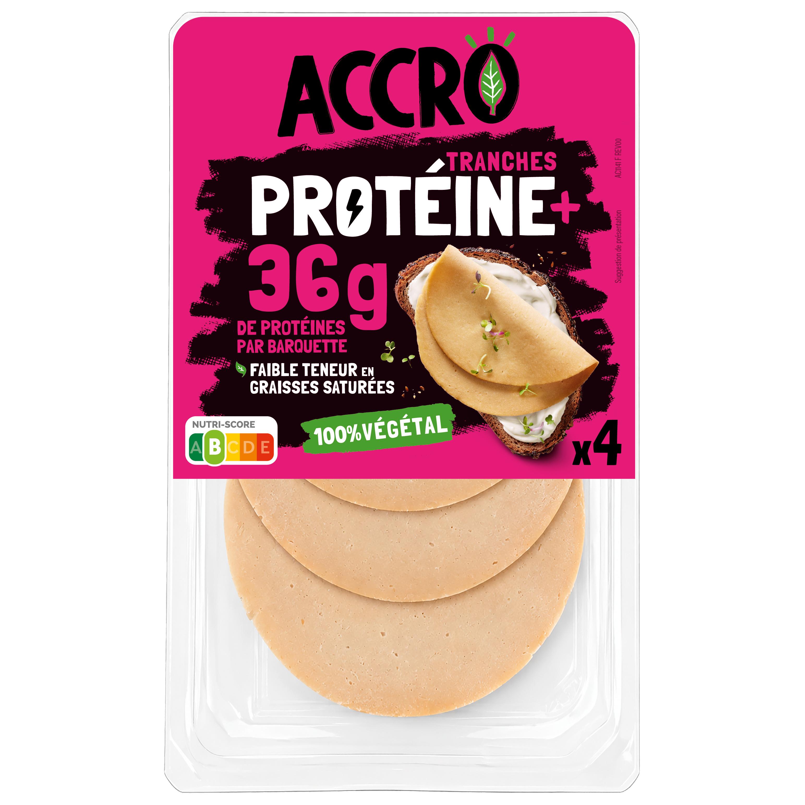 ACCRO Tranches protéine 100% végétal 4 tranches 120g