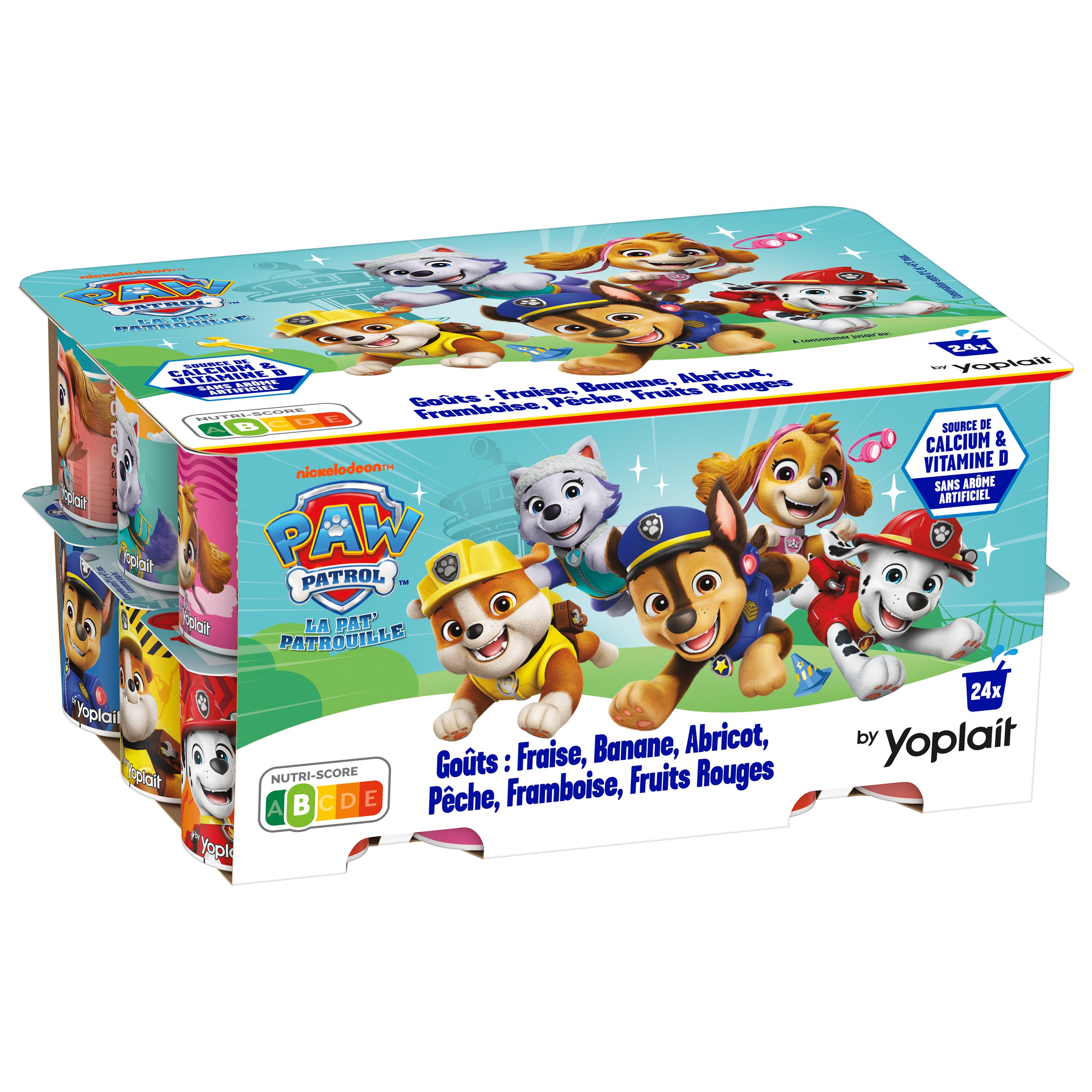 PETITS FILOUS Fromage frais sucré aromatisé panachés Pat' Patrouille 24x50g