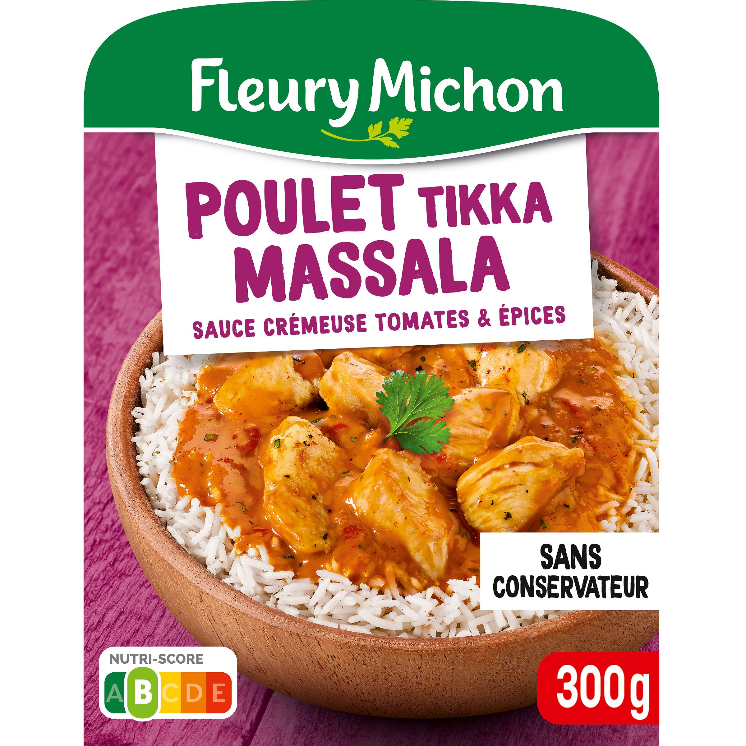 FLEURY MICHON Poulet tikka massala et riz blanc 1 part 300g
