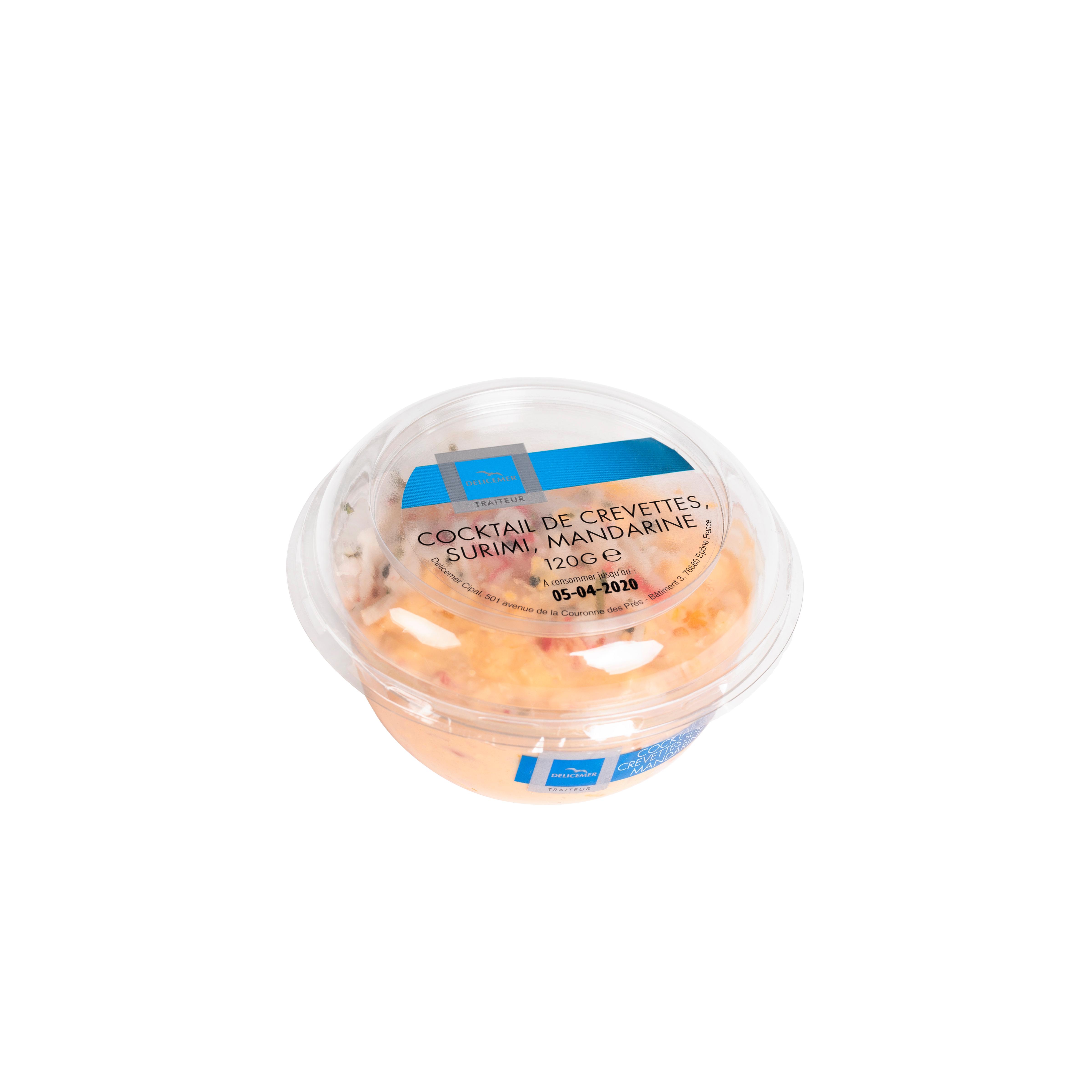 DELICEMER Tartinable cocktail crevettes surimi mandarine 120g