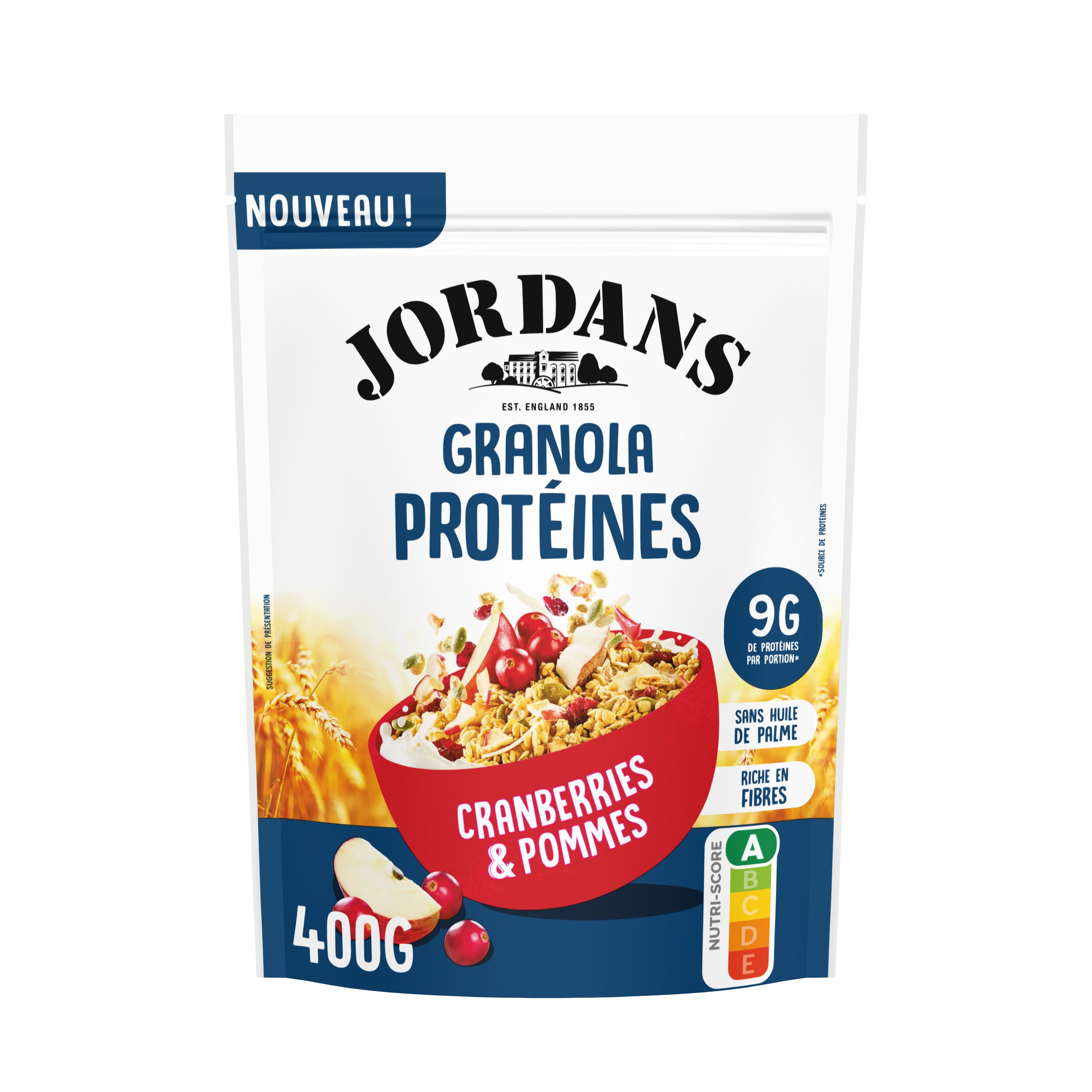 JORDANS Granola protéines cranberries et pommes 400g