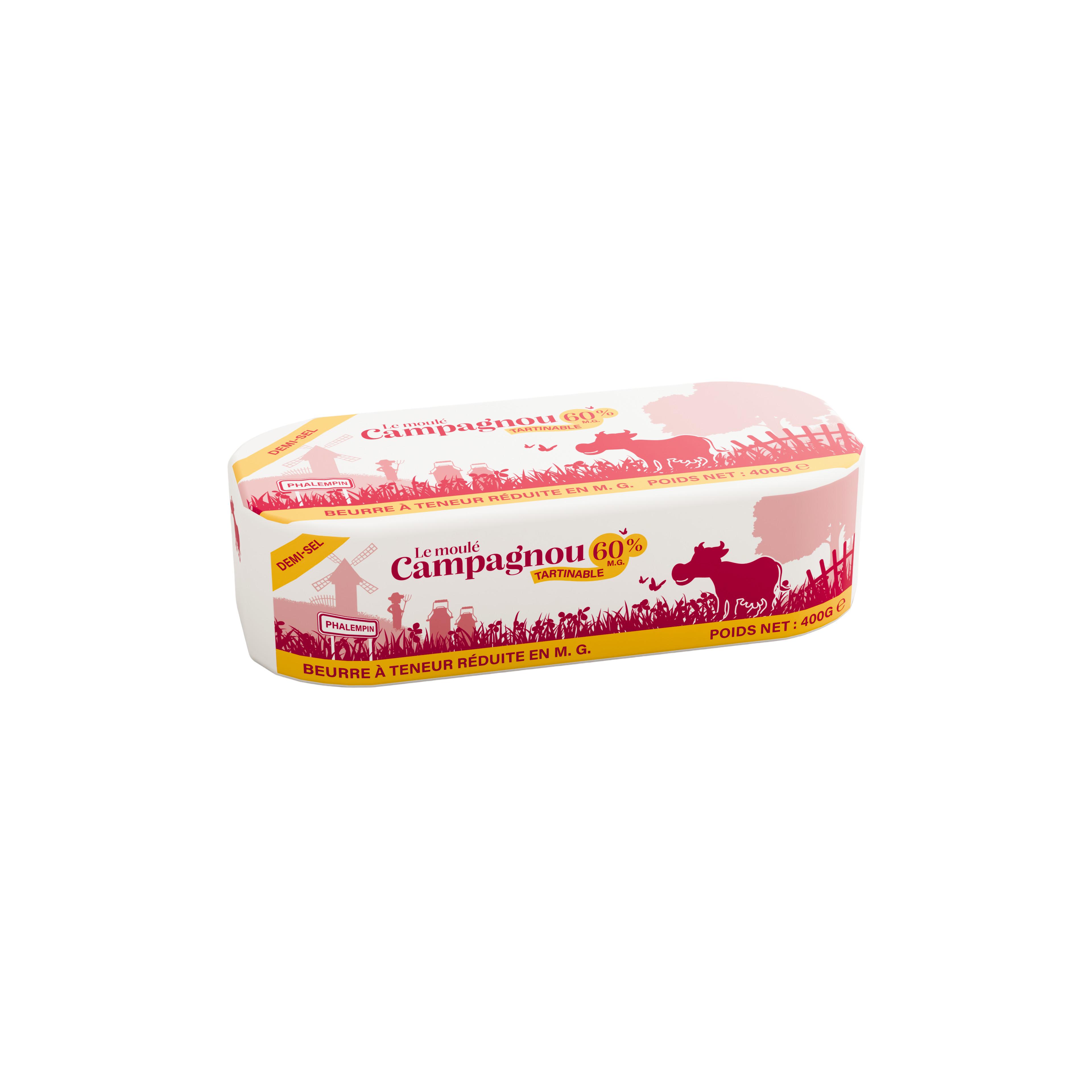 CAMPAGNOU Beurre demi-sel moulé 60%MG 400g