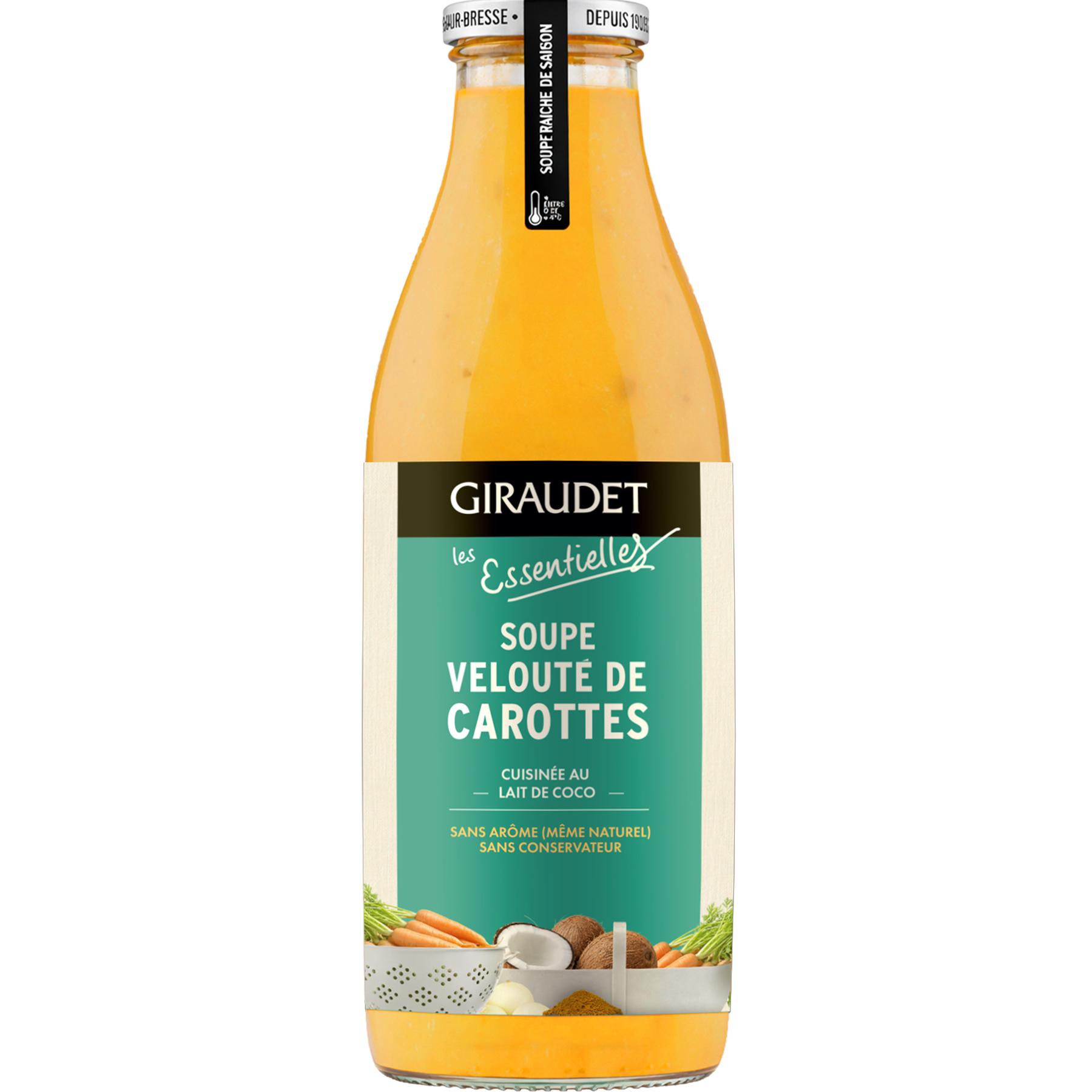 GIRAUDET Soupe veloutée de carottes au lait de coco 965ml