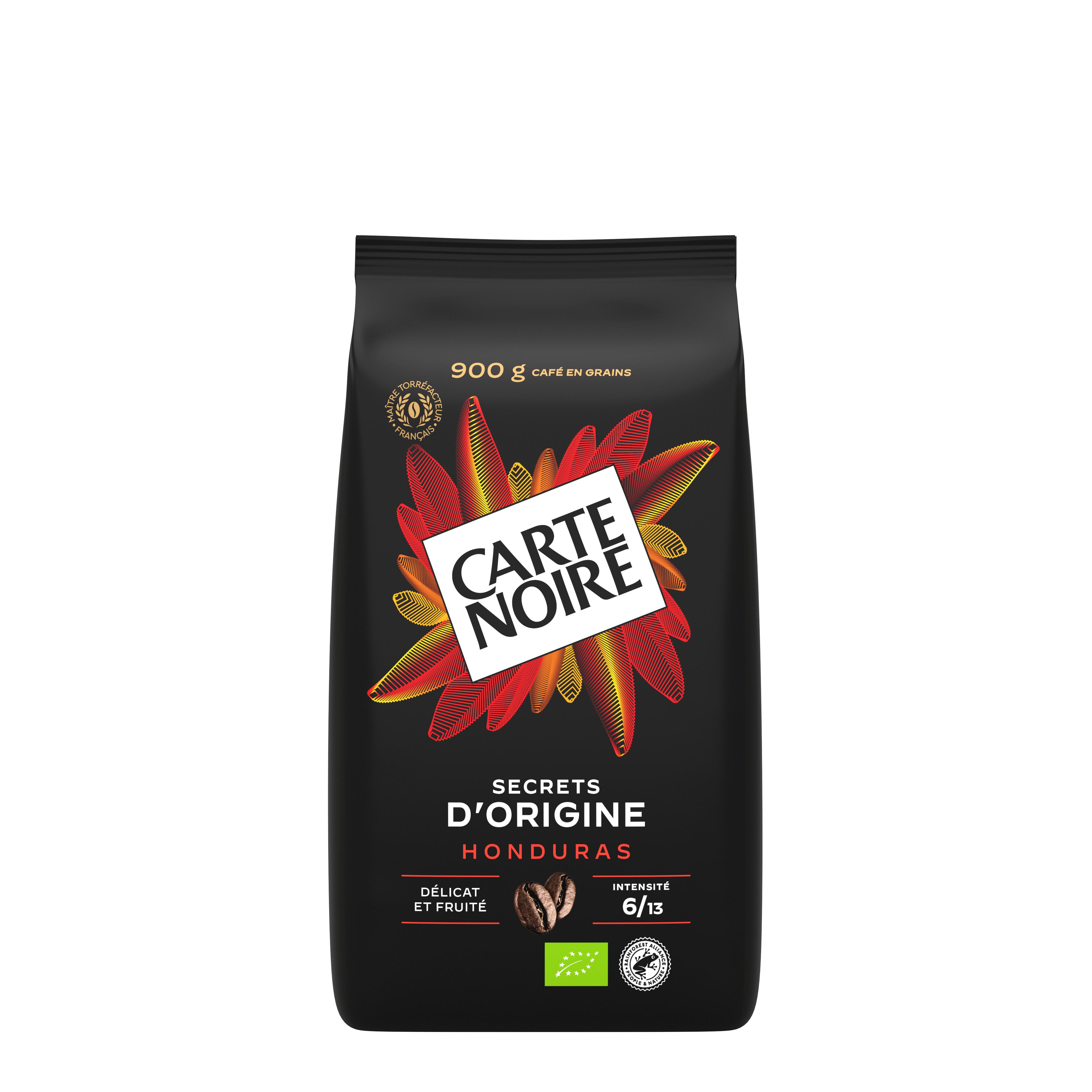 CARTE NOIRE Café en grains pur arabica Honduras bio 900g