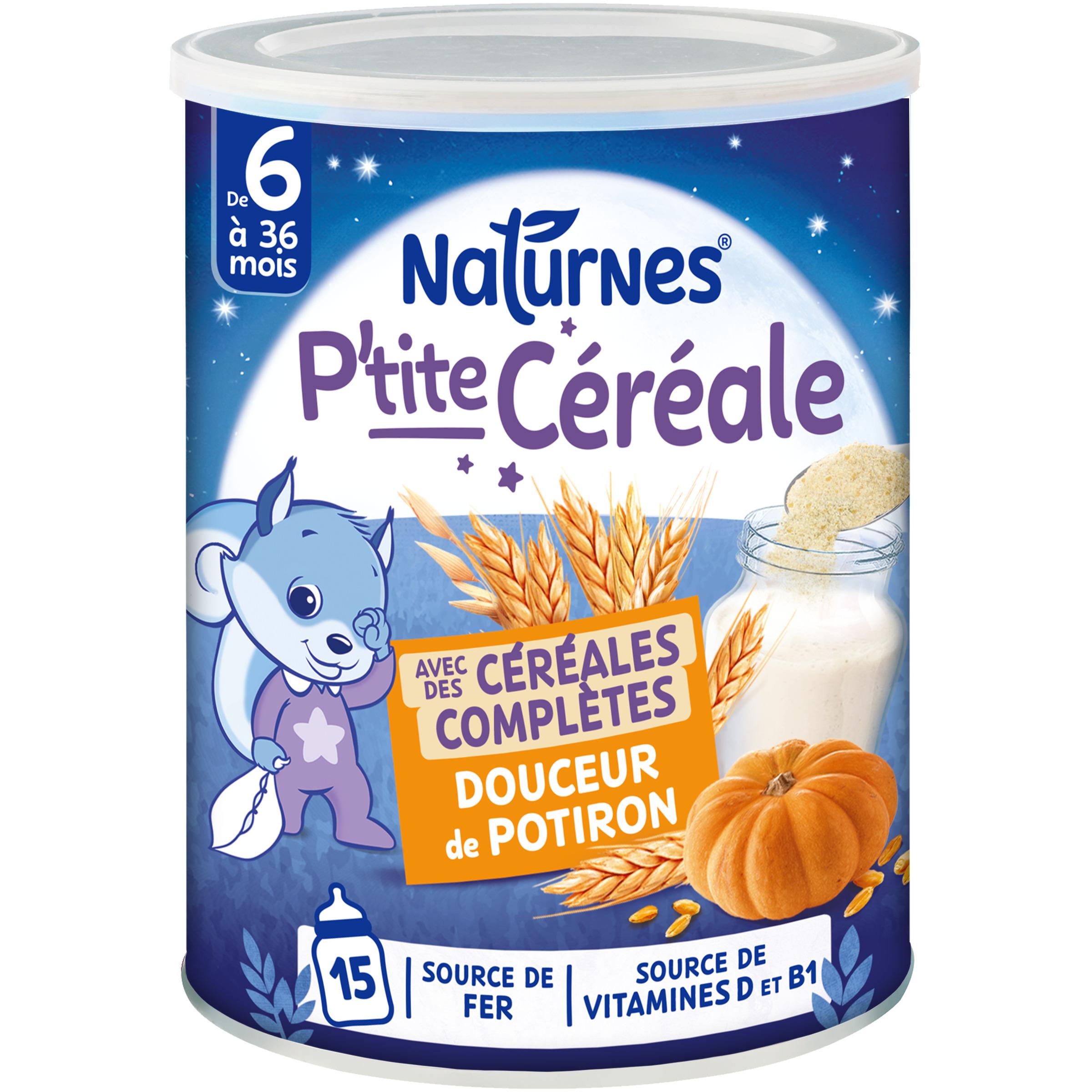 NATURNES P'tite Céréale soir douceur potiron avec céréales complètes dès 6 mois 280g