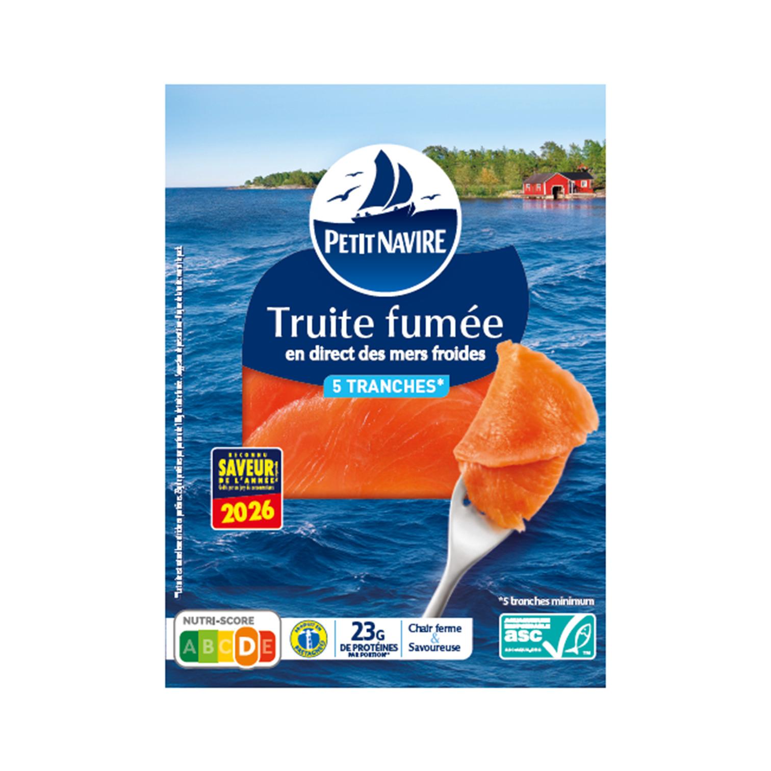 PETIT NAVIRE Truite fumée ASC 5 tranches 140g