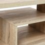 Voir la diapositive 4 : ATMOSPHERA Table Basse Avec Étagères  Bivoak  75cm Beige