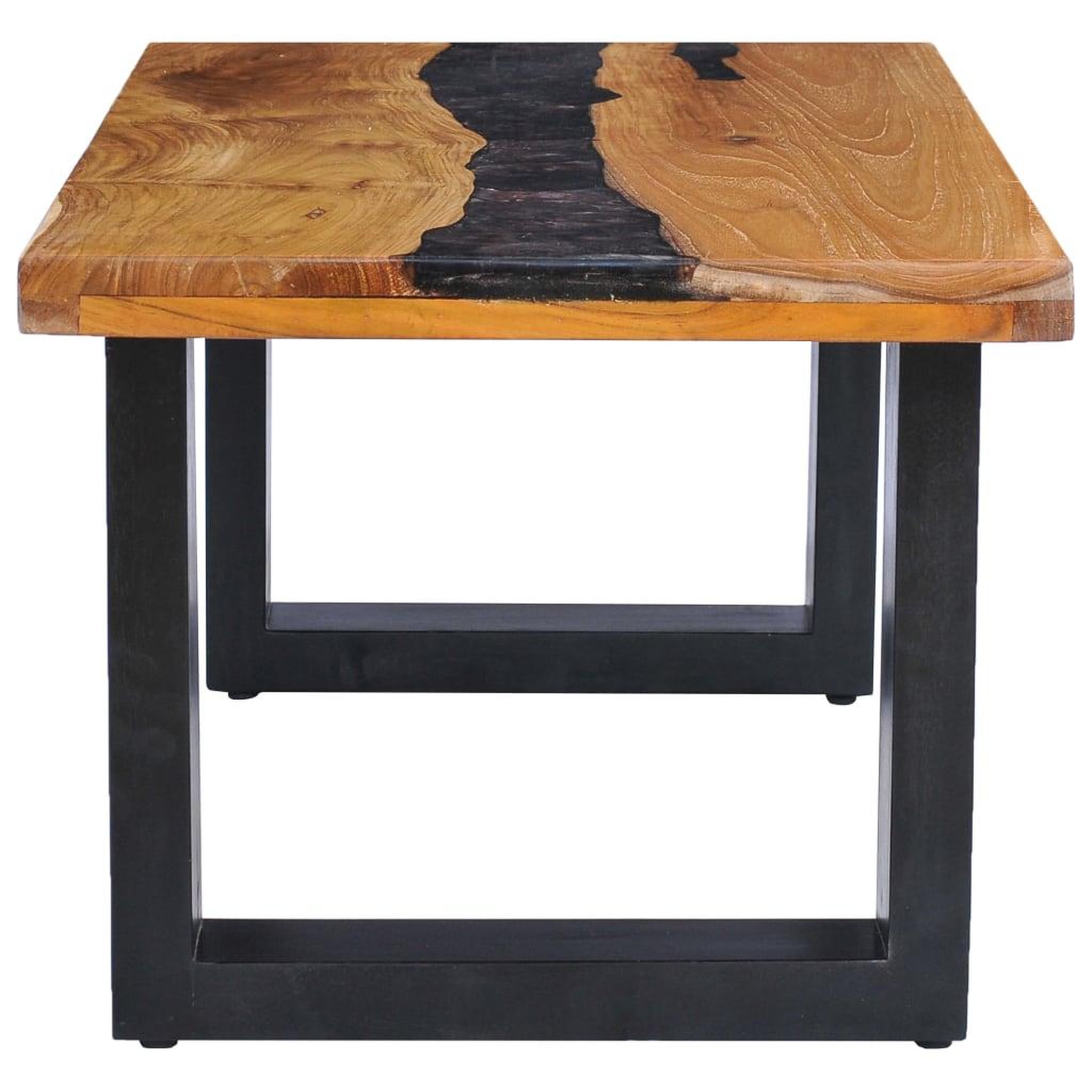 Voir la diapositive 4 : VIDAXL Table basse 100x50x40 cm Bois de teck massif et polyresine