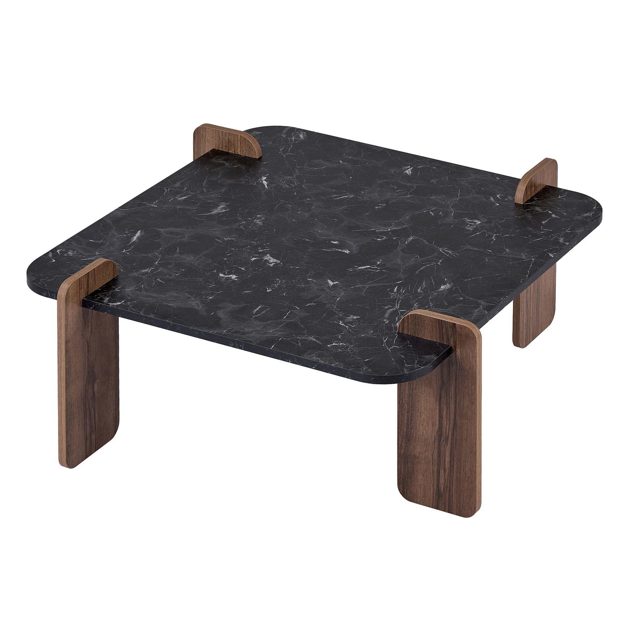 Voir la diapositive 4 : Habitat et Jardin Table basse en bois  marais  - 90 x 90 x 35 cm - noir